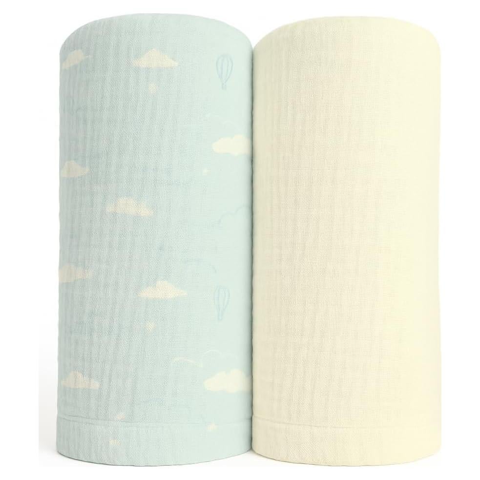 Mantas de Swaddle 100% Algodón Sunshine & Snuggles 47x47 cm 2-Pack