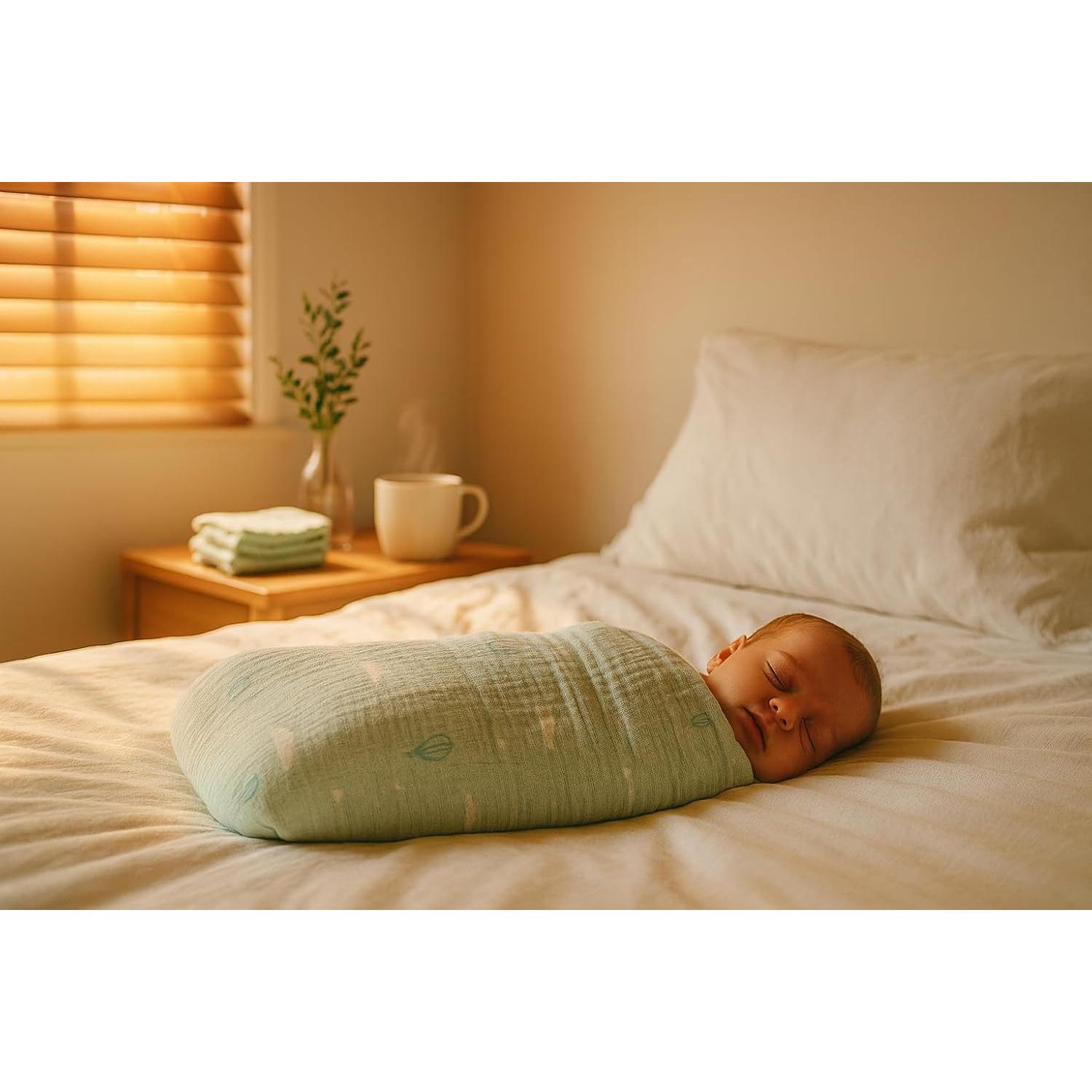 Mantas de Swaddle 100% Algodón Sunshine & Snuggles 47x47 cm 2-Pack