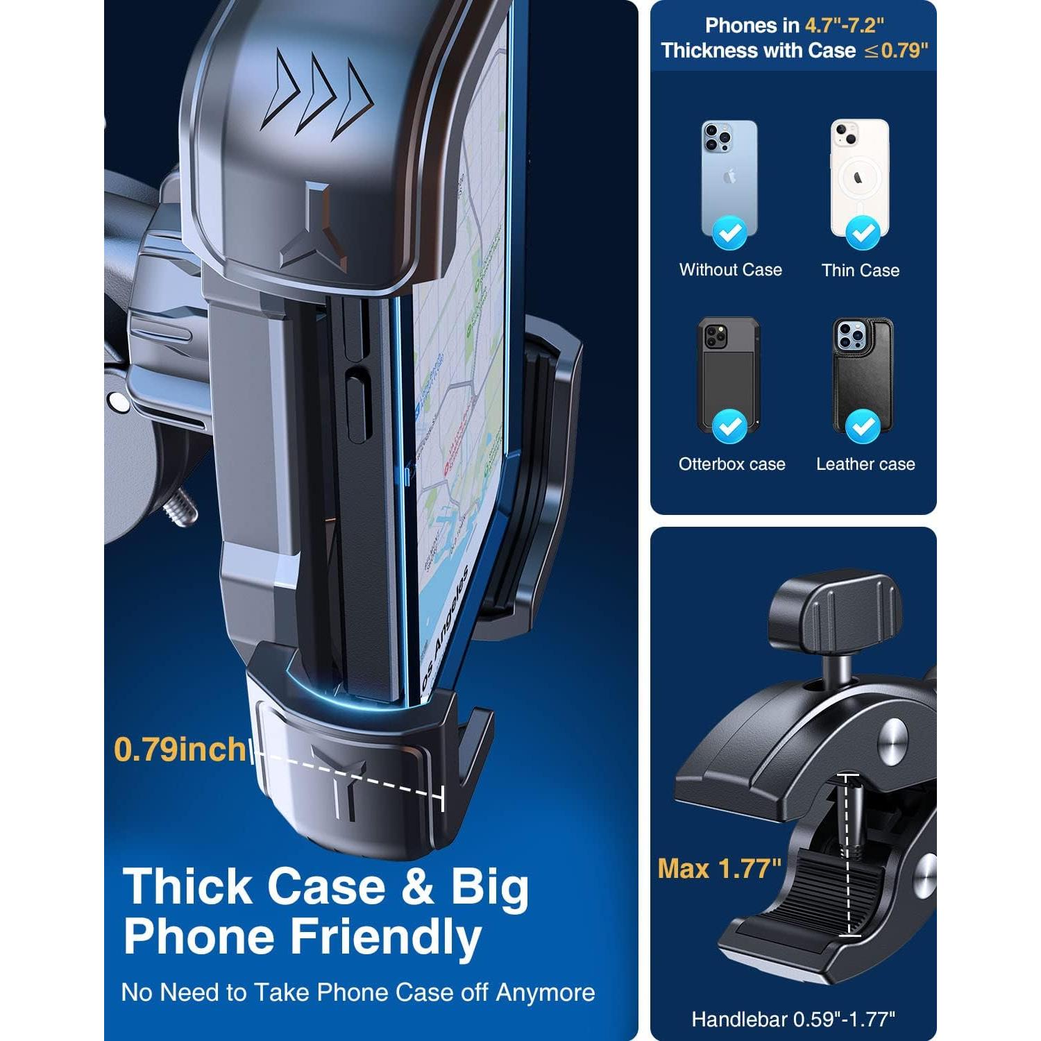 Soporte para Teléfono de Motocicleta Bovemanx BM-BK68 Antivibración