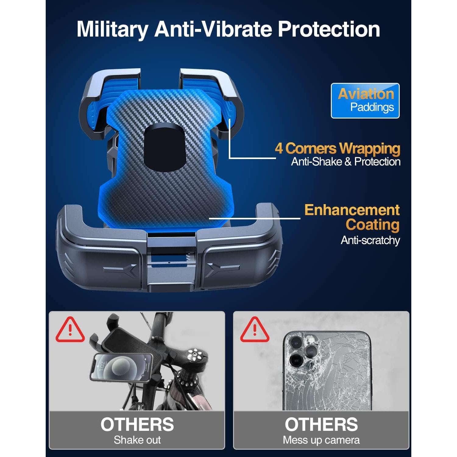 Soporte para Teléfono de Motocicleta Bovemanx BM-BK68 Antivibración