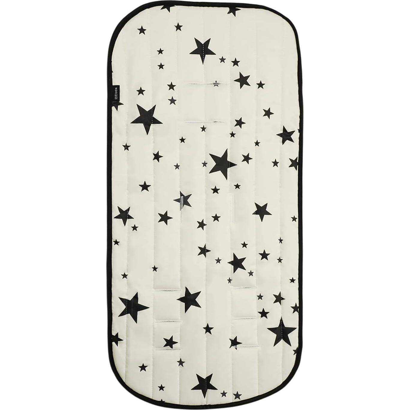 Almohadilla de Asiento Universal para Cochecito de Bebé Algodón Estrellas Beige