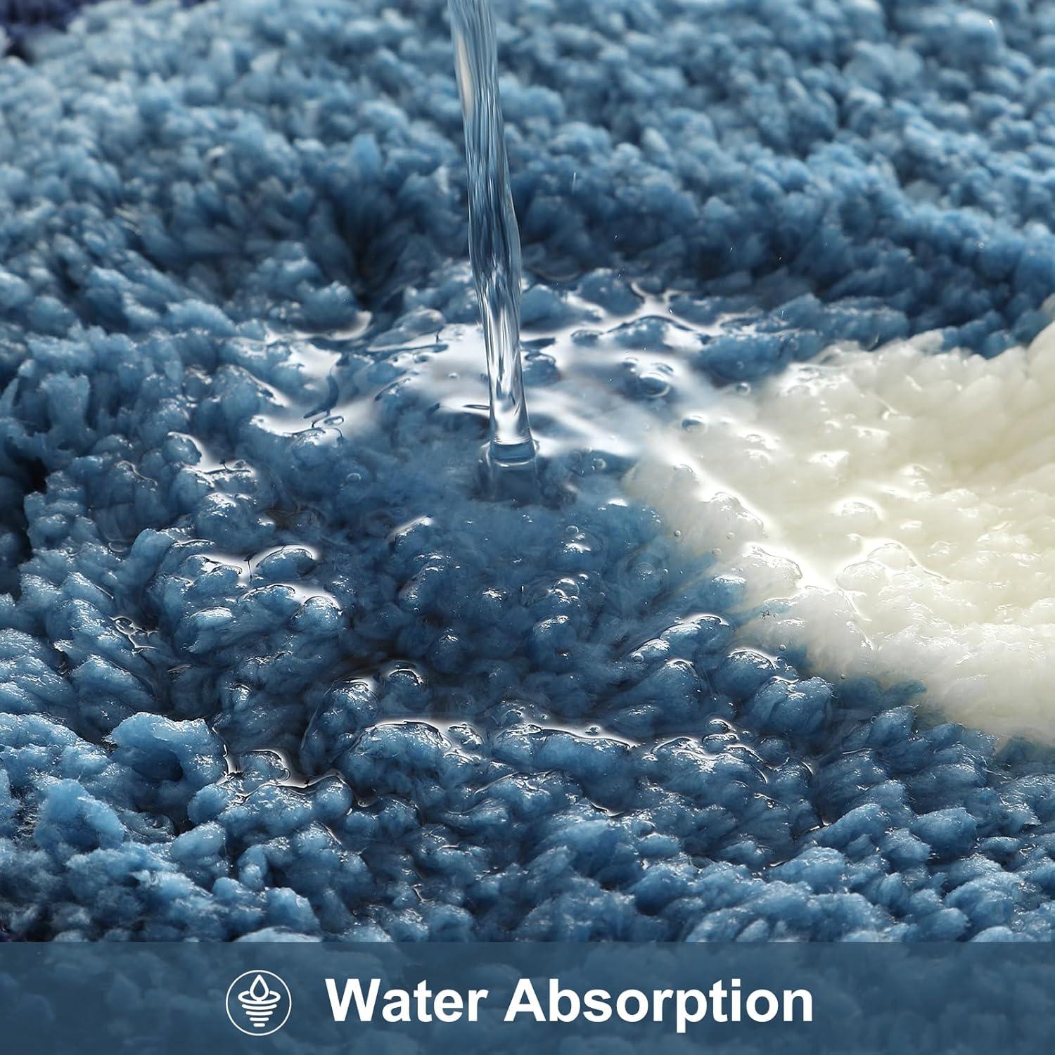 Alfombra de Baño HAOCOO Azul 50.8x78.7 cm Antideslizante