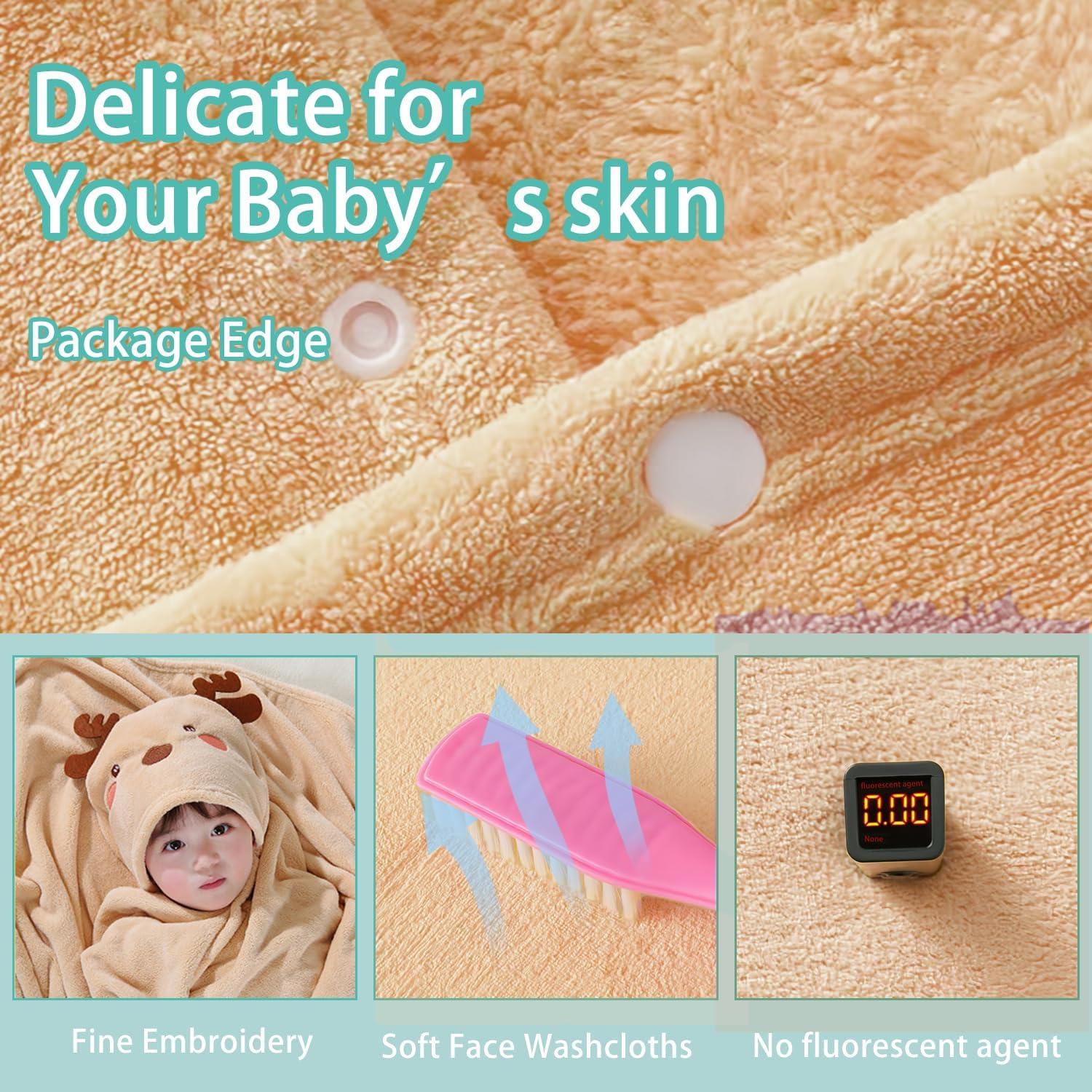 Toalla de Baño con Capucha SEVDO 70x140 cm para Niños