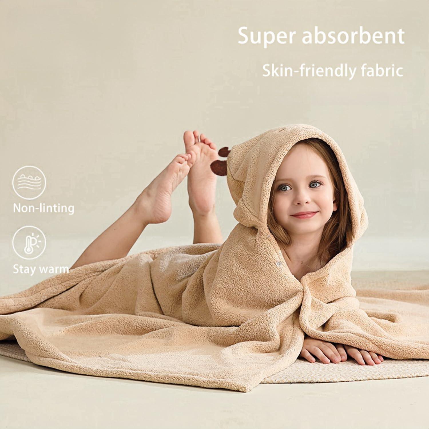 Toalla de Baño con Capucha SEVDO 70x140 cm para Niños