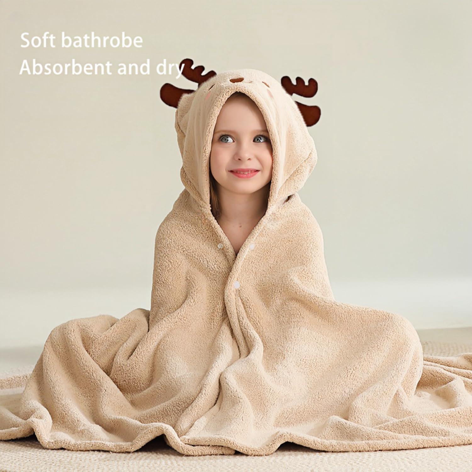 Toalla de Baño con Capucha SEVDO 70x140 cm para Niños