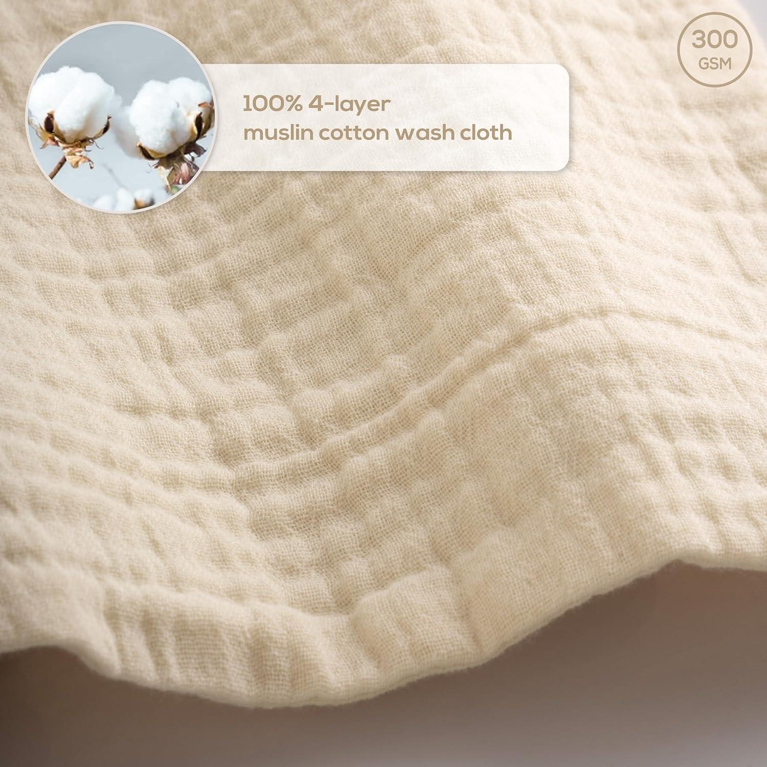 Paño de Muselina para Bebés LILY O LAUREL 30.5x30.5 cm 8 Unidades