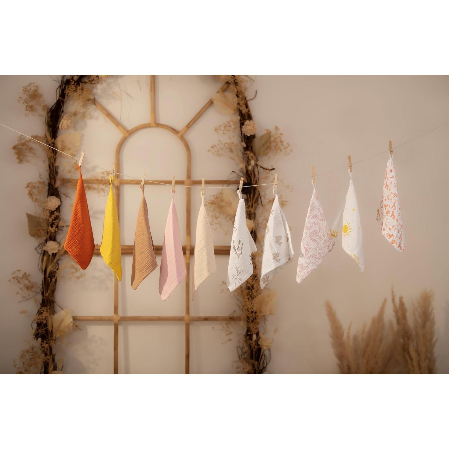 Paño de Muselina para Bebés LILY O LAUREL 30.5x30.5 cm 8 Unidades