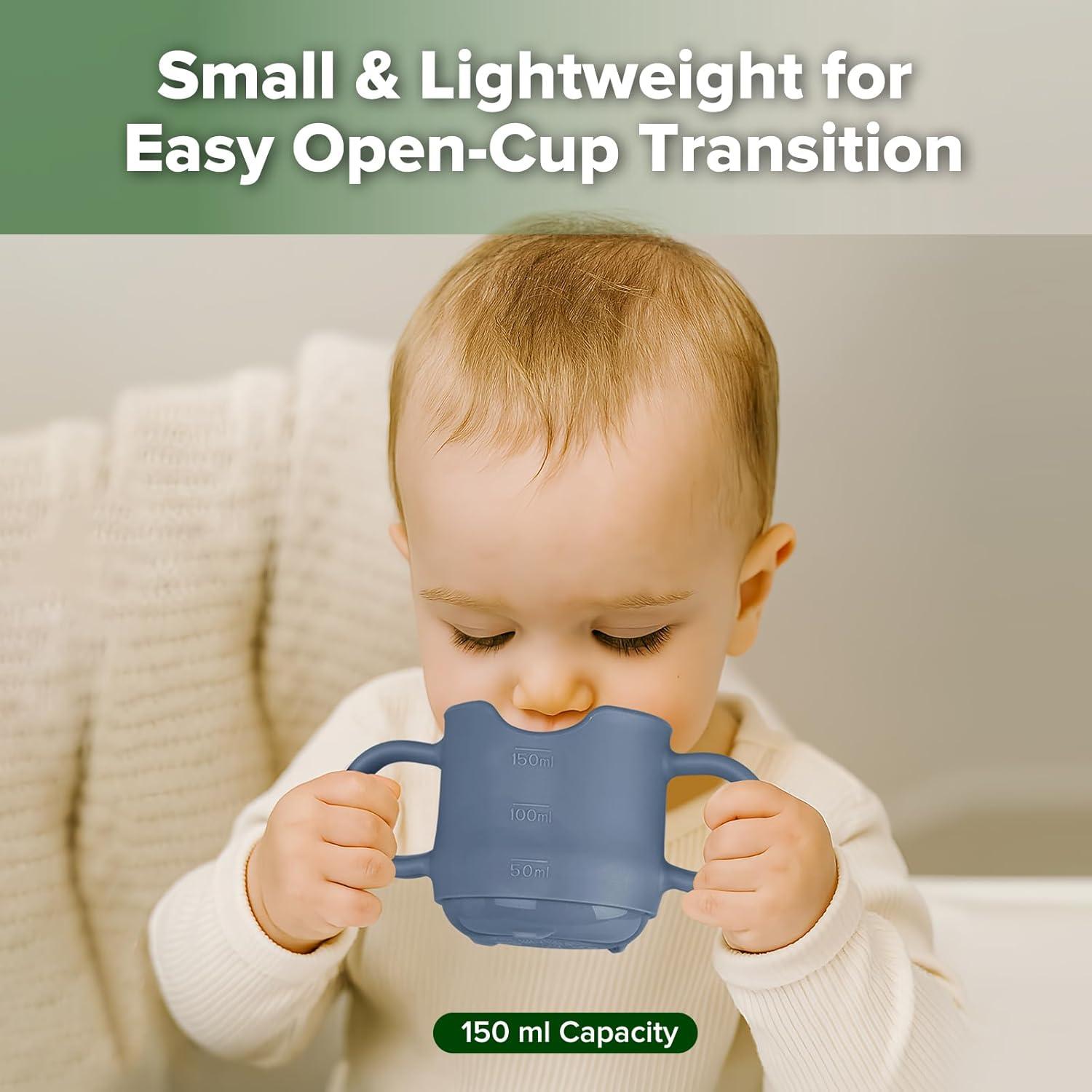 Taza de Silicona para Bebés Haakaa 150ml Azul Sin BPA