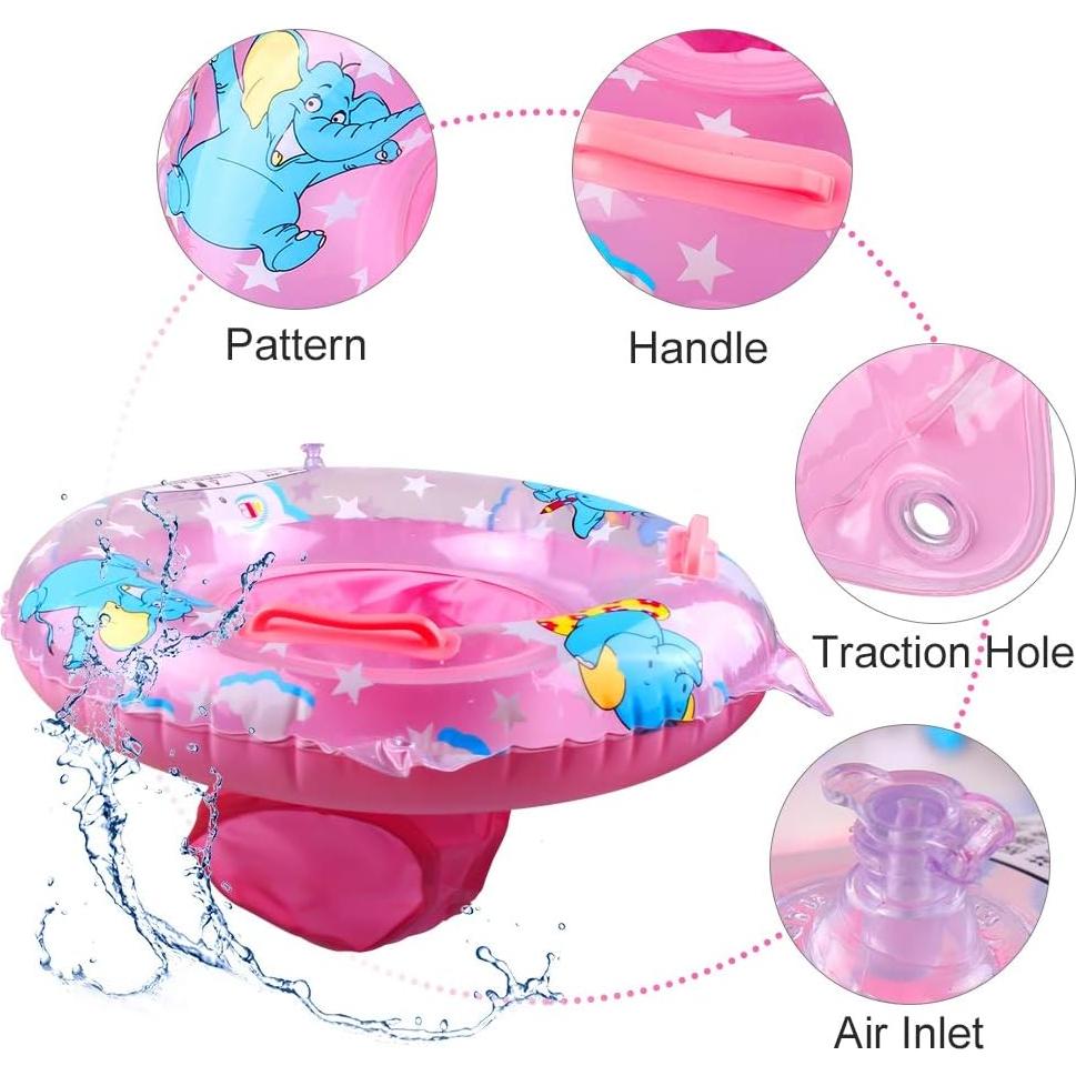 Flotador para Bebés Walsai Anillo de Natación Rosa 6-16 kg