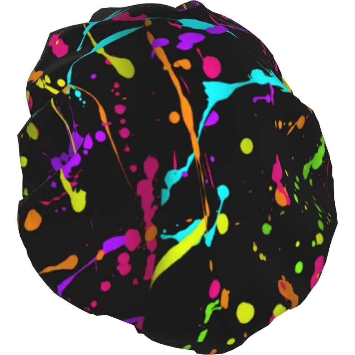 Gorro de Ducha Neón Impermeable Reutilizable Doble Capa 26.9 cm