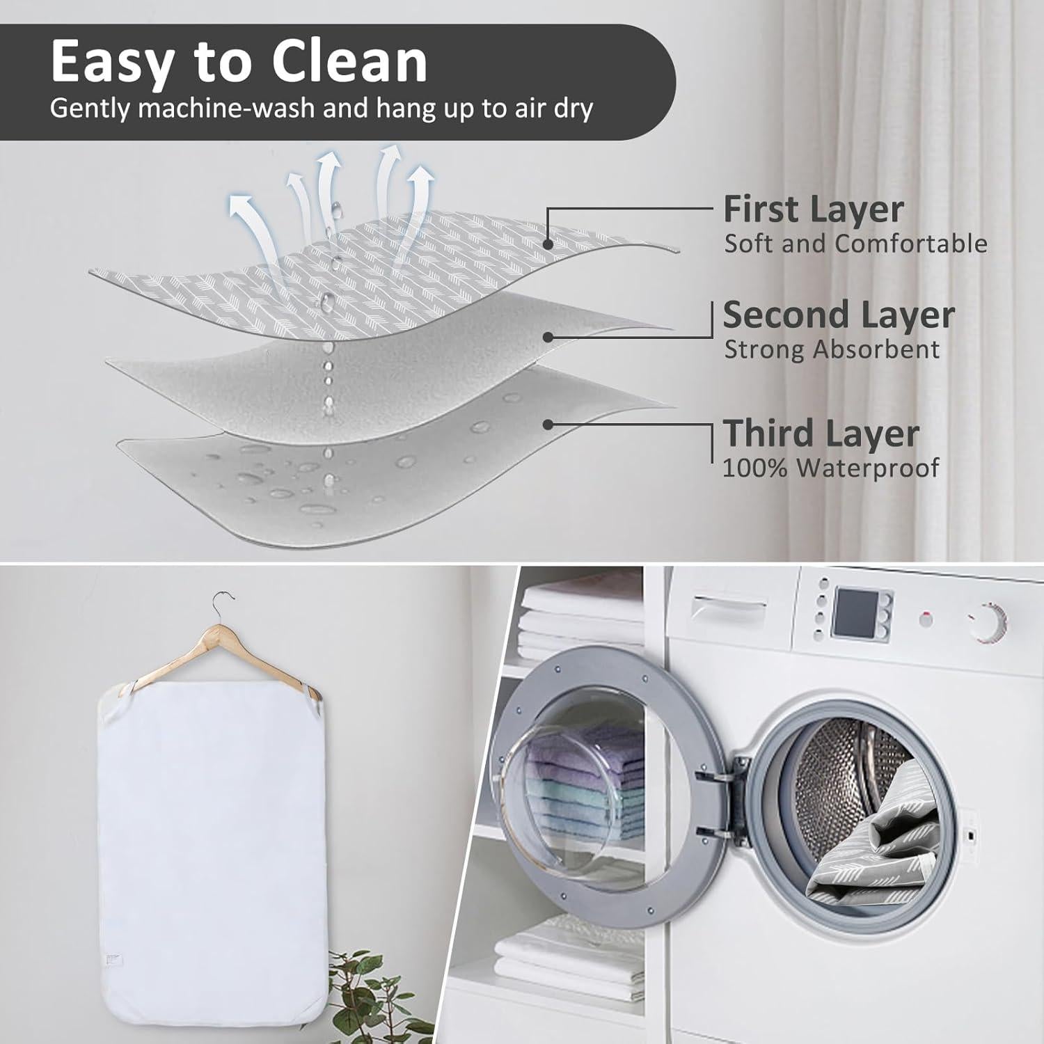 Alfombrilla Cambiadora de Bebé Reutilizable 54.9x80 cm - Flechas