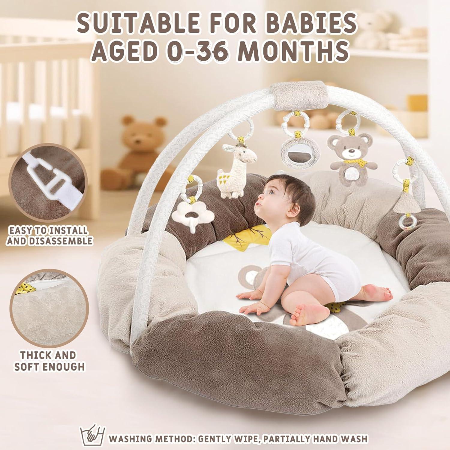 Alfombra de Juego 5 en 1 Oso para Bebés - Centro de Actividades