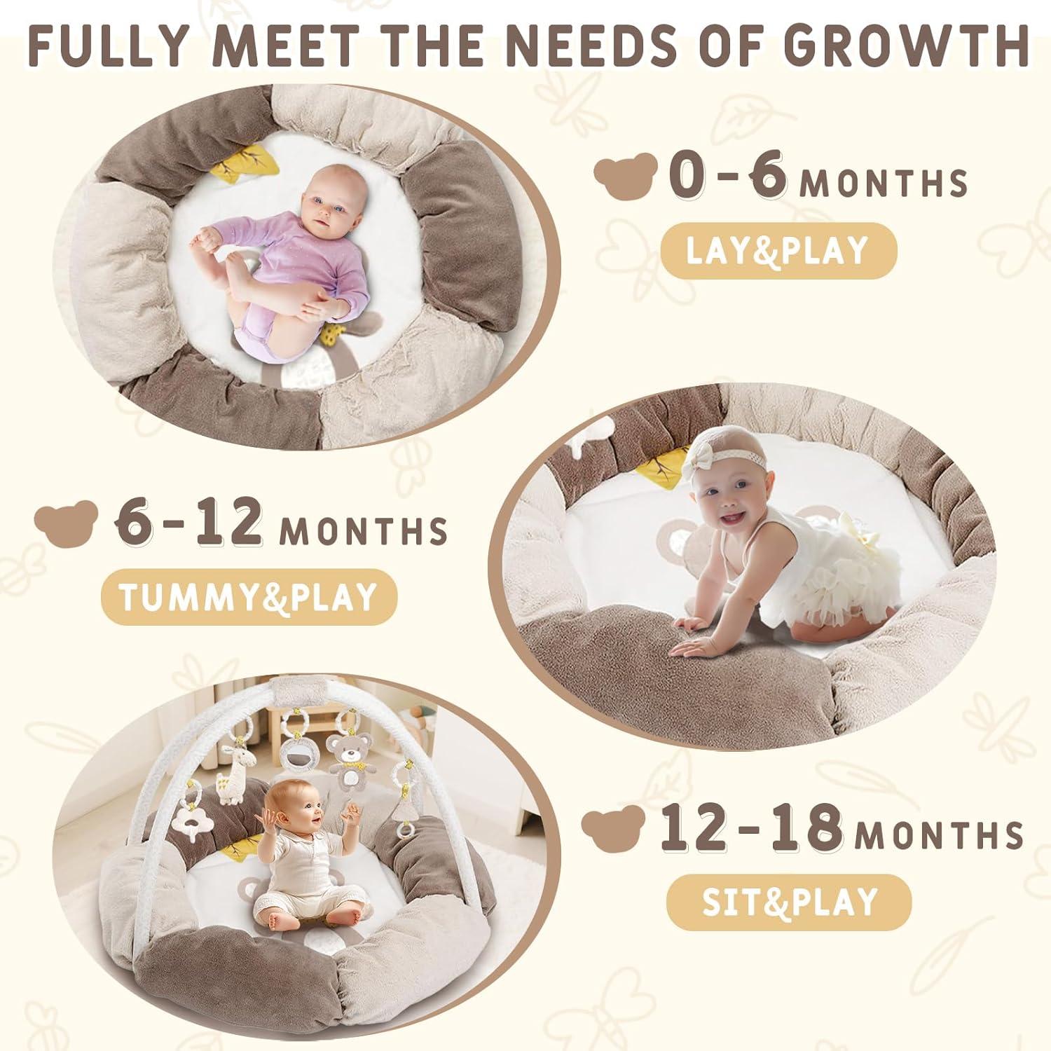 Alfombra de Juego 5 en 1 Oso para Bebés - Centro de Actividades