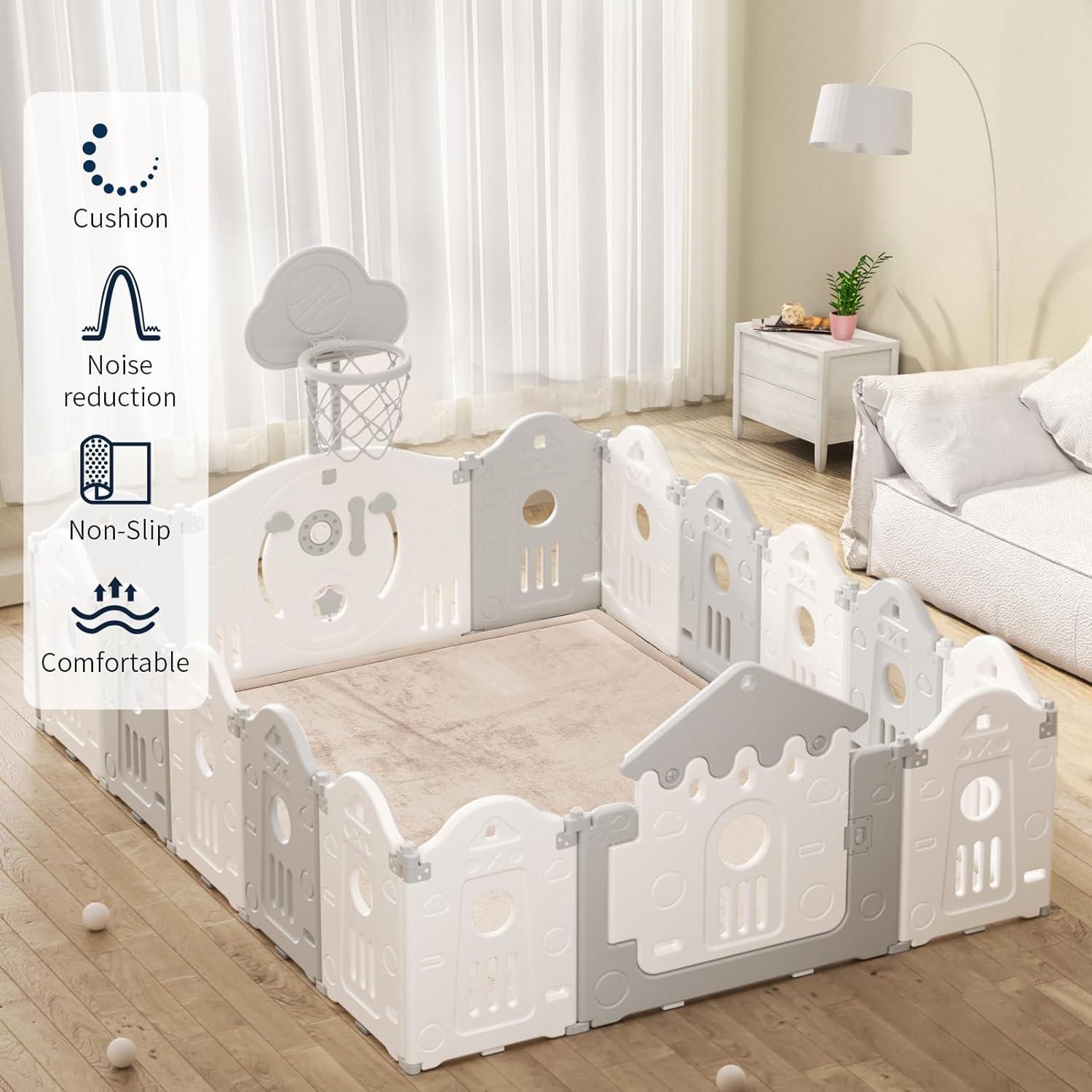 Alfombra de Juego ACOMOPACK 99x150 cm Beige Antideslizante