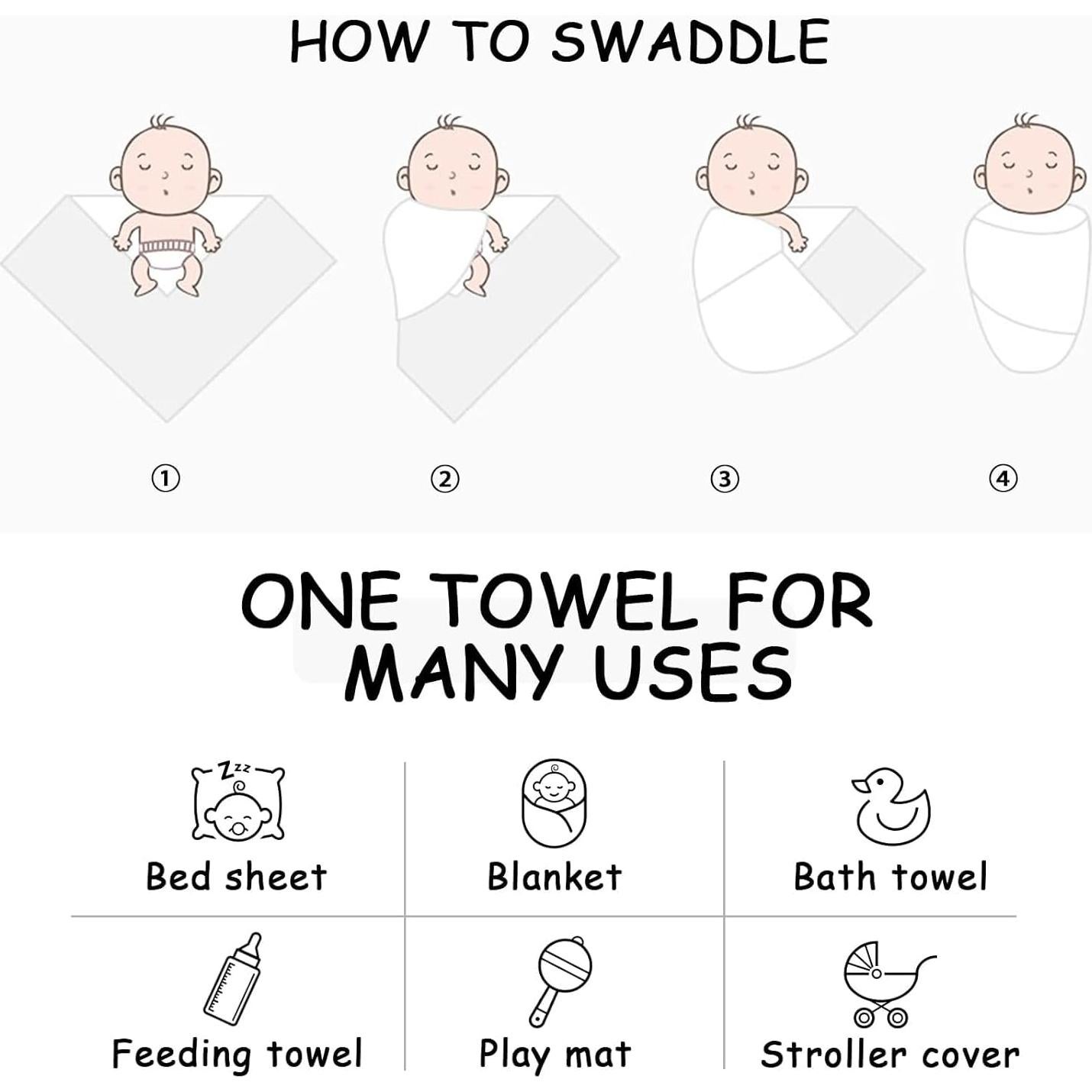 Conjunto de Swaddle y Gorro de Algodón DRESHOW para Bebés