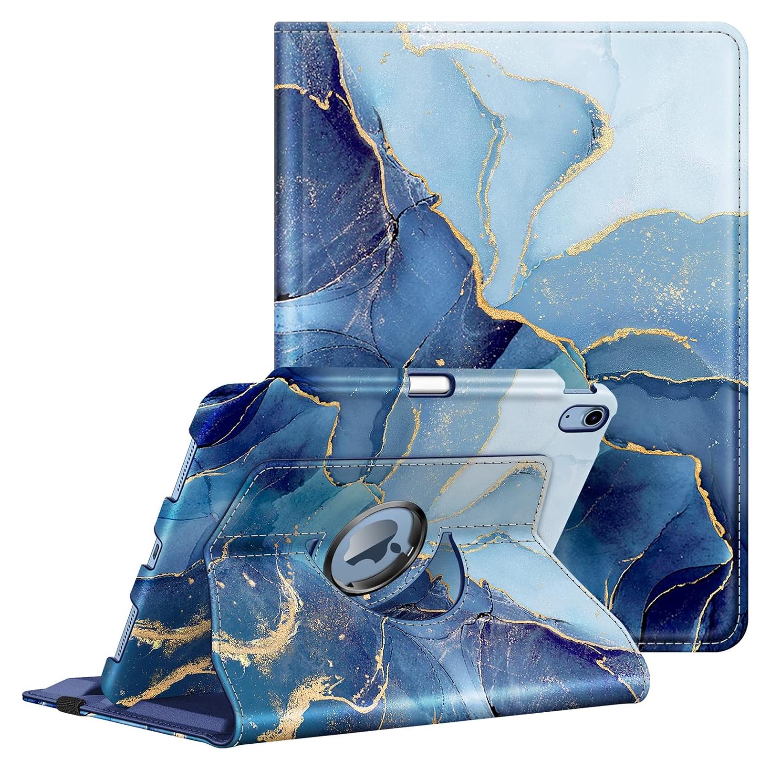 Funda Rotativa Fintie para iPad 11" y 10.9" - Mármol Oceánico