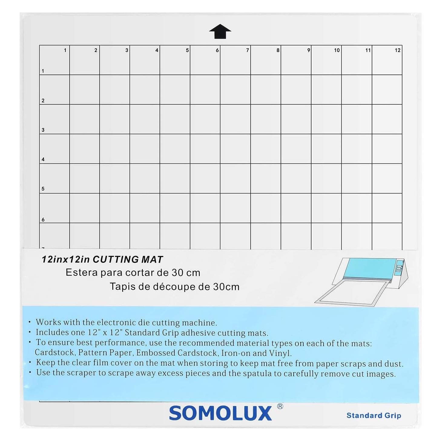 Alfombrilla de Corte SOMOLUX 30.48x30.48 cm Transparente - Paquete de 3