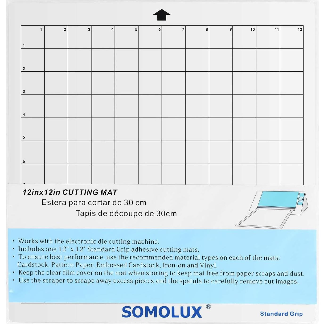 Alfombrilla de Corte SOMOLUX 30.48x30.48 cm Transparente - Paquete de 3