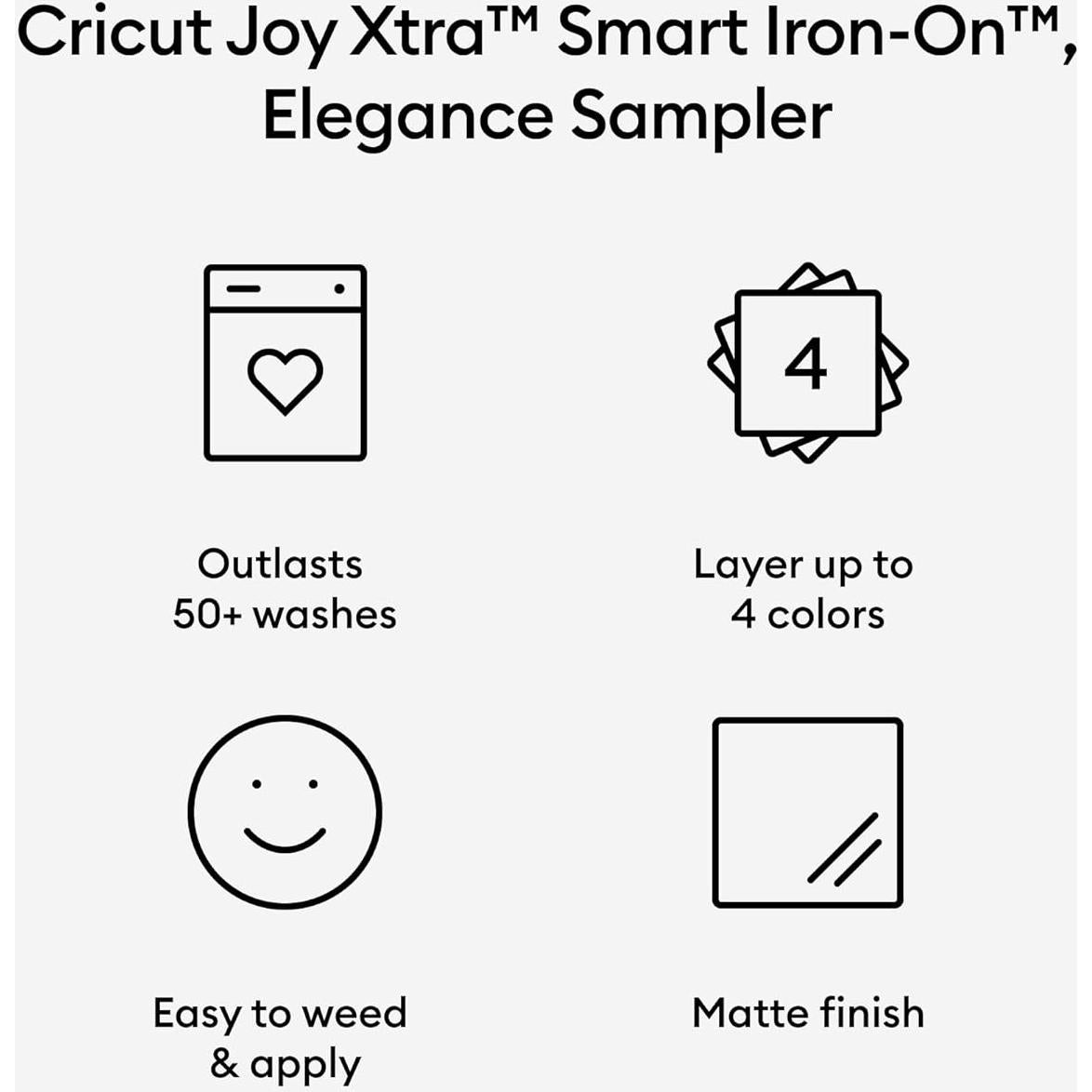 Vinilo Transferente Cricut Joy Xtra 3 Hojas 24.1x30.5cm