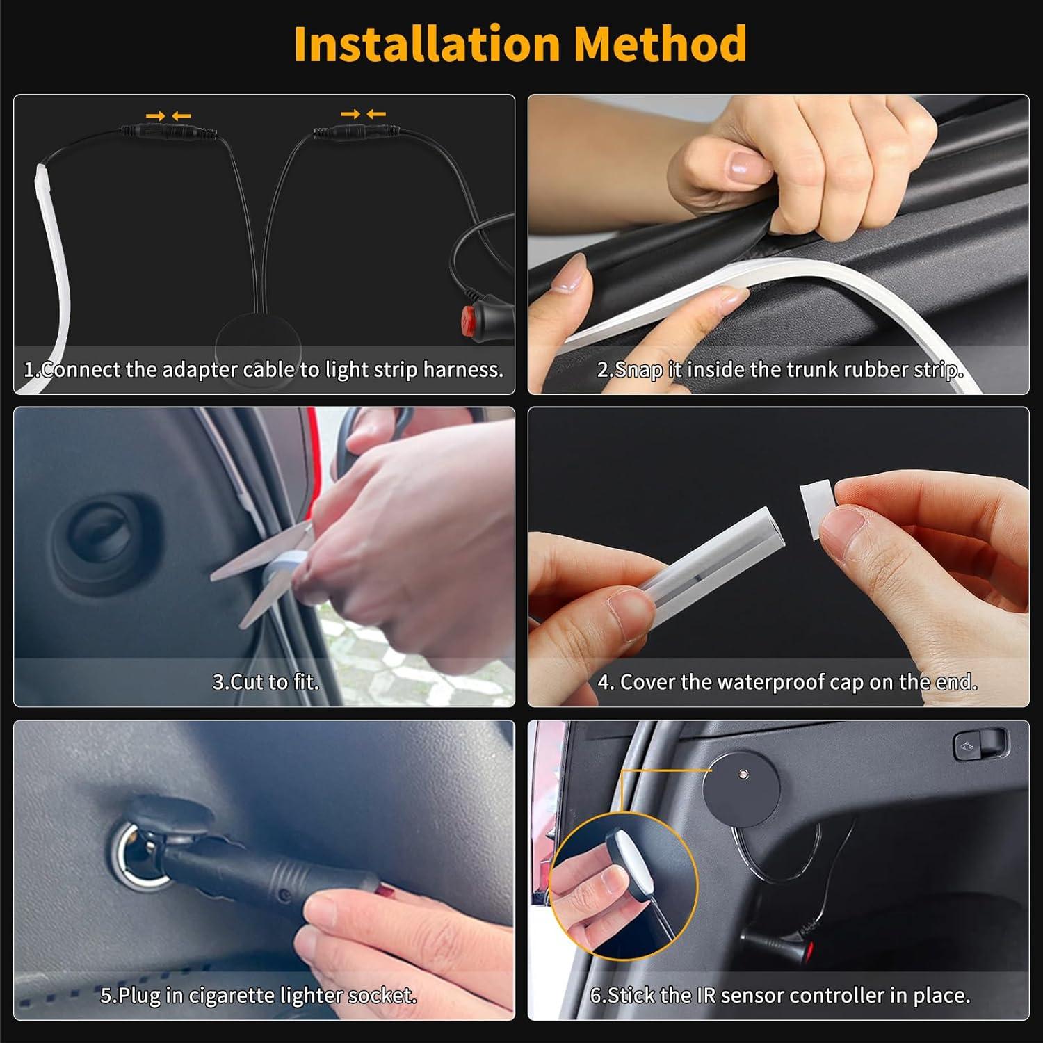 Tira de Luz LED para Maletero de Coche 427 cm Blanca 12V