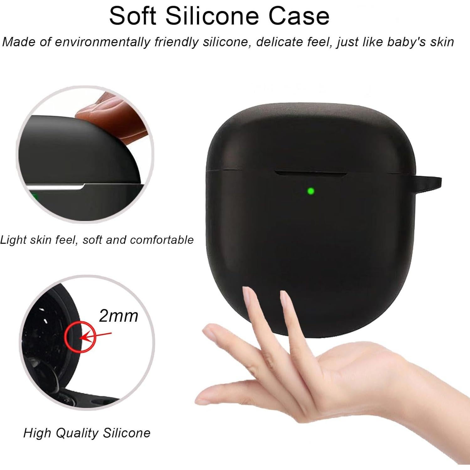 Funda protectora AGAOSH para Bose QuietComfort II - Negro