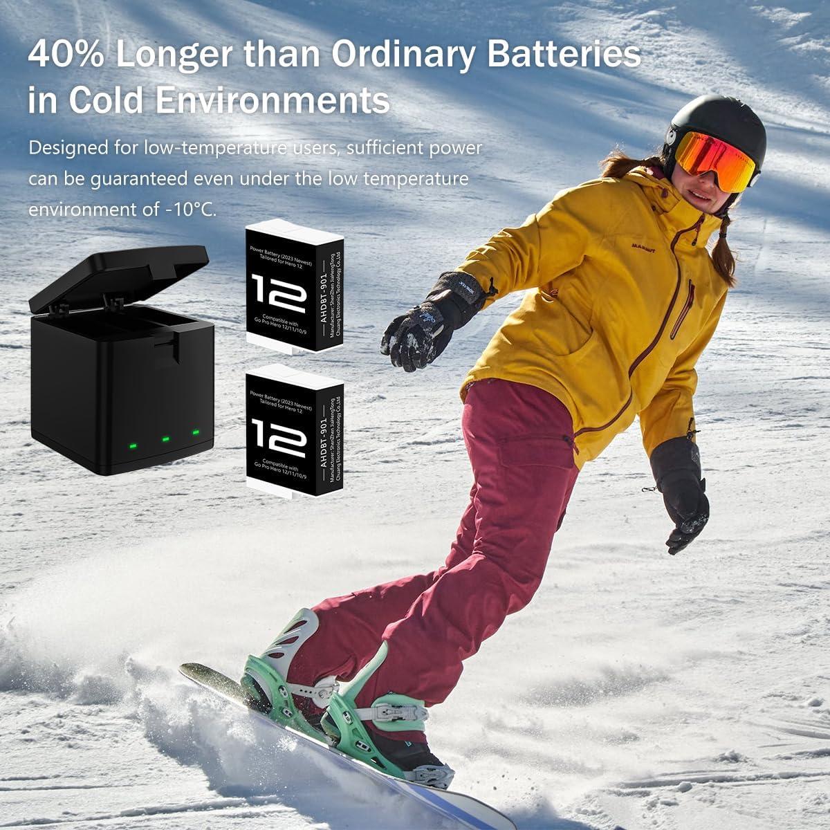 Baterías de Litio-Ion 1800mAh para Gopro Hero 12 11 10 9