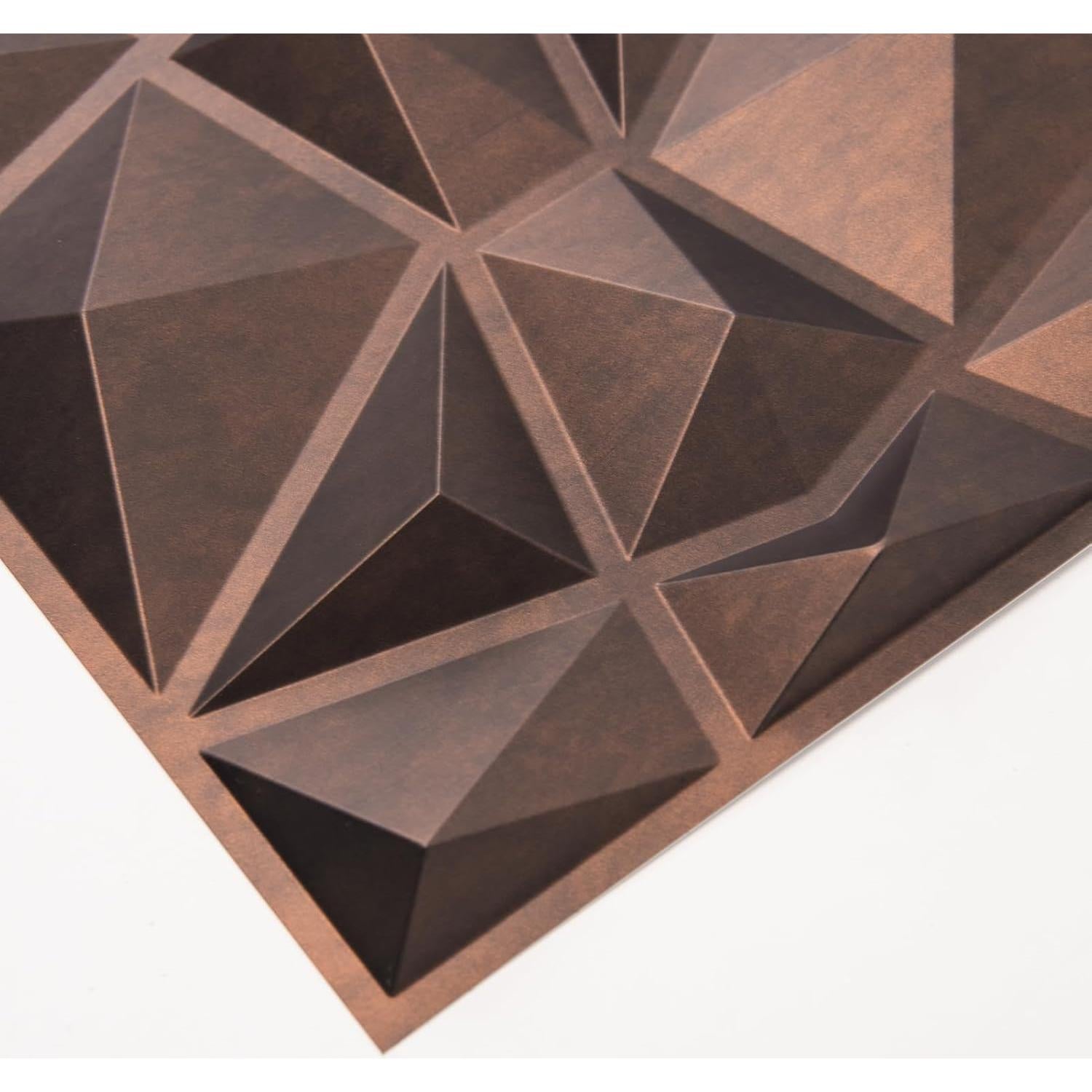 Paneles de Pared 3D Art3d Cobre Antiguo 33 Unidades 300x300mm