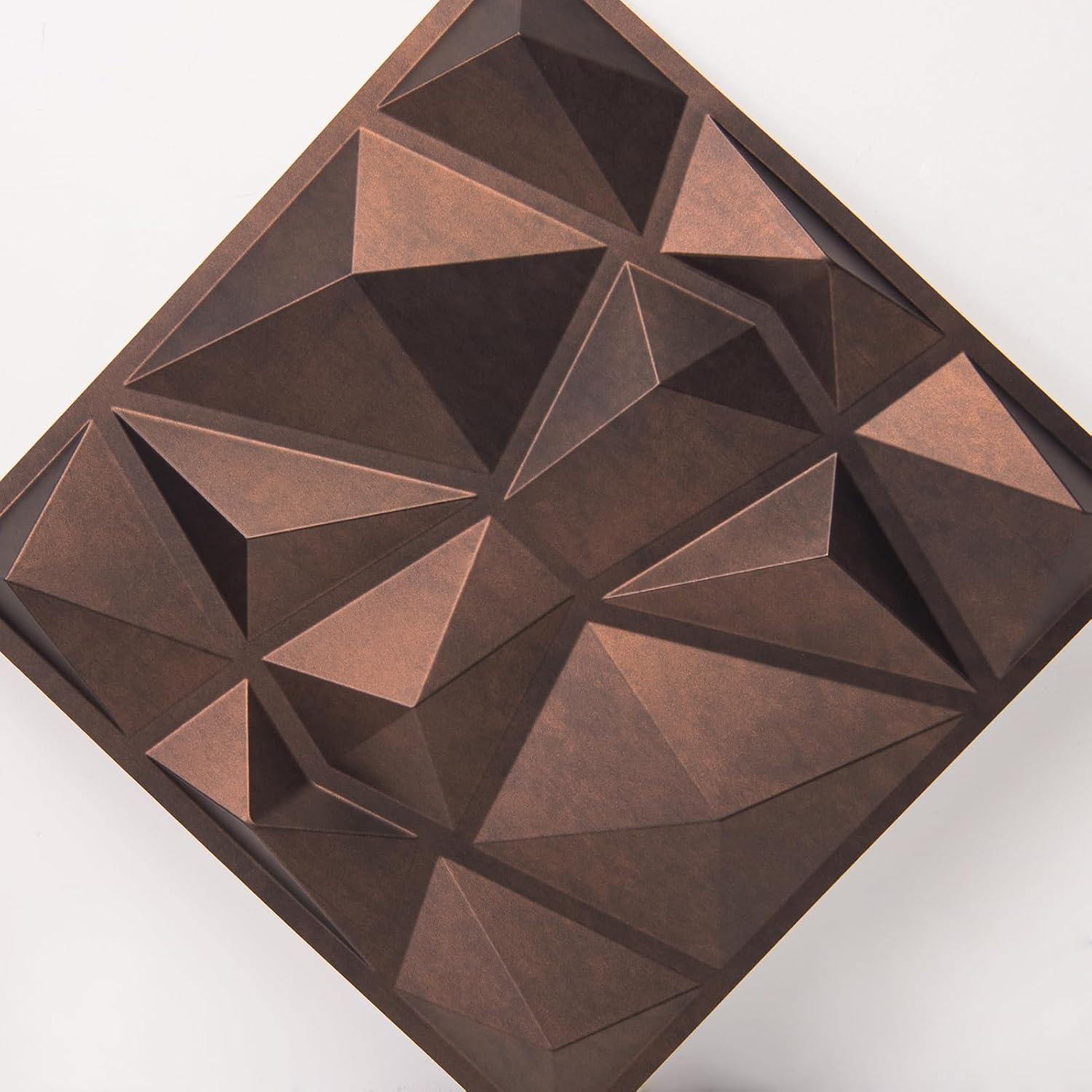 Paneles de Pared 3D Art3d Cobre Antiguo 33 Unidades 300x300mm