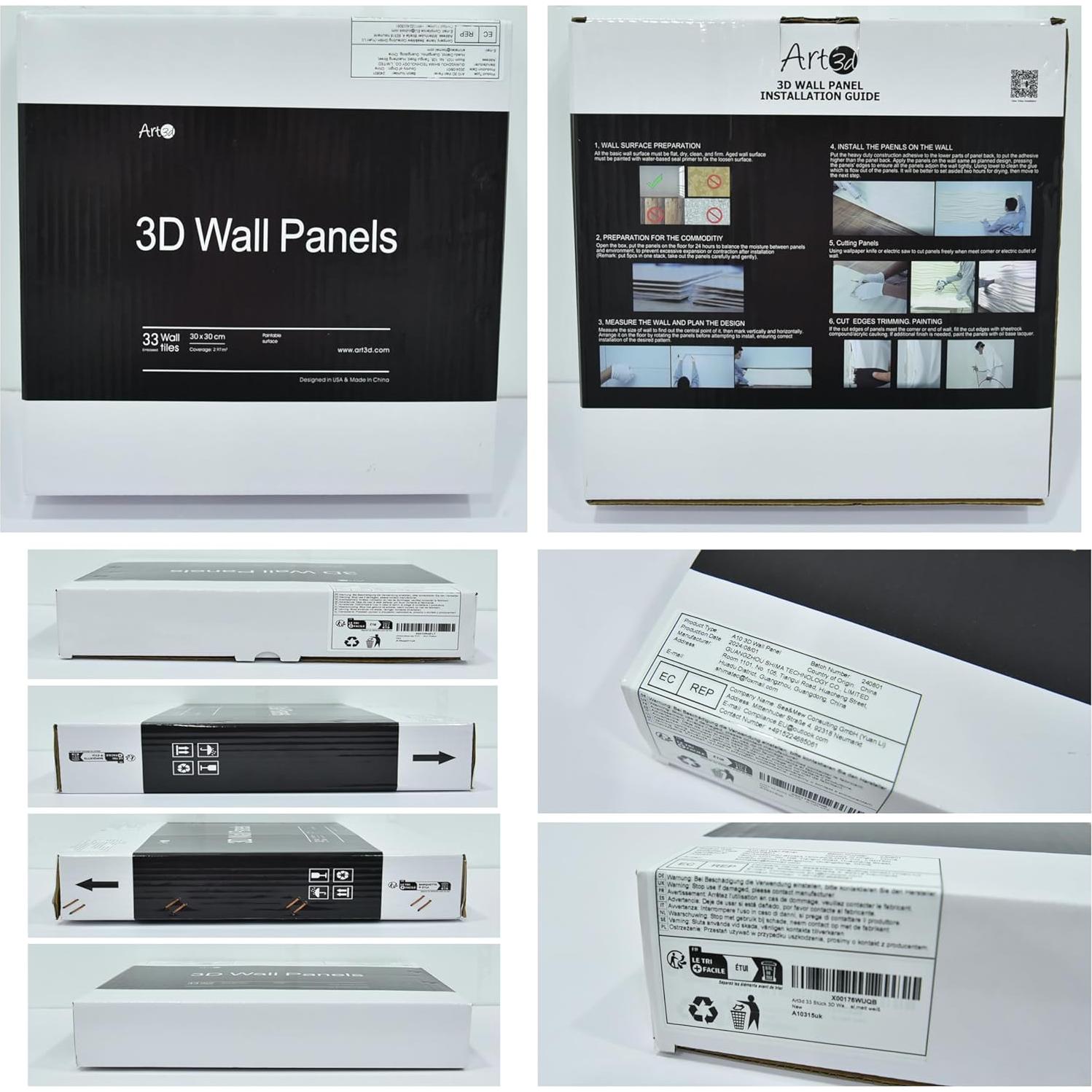 Paneles de Pared 3D Art3d Cobre Antiguo 33 Unidades 300x300mm