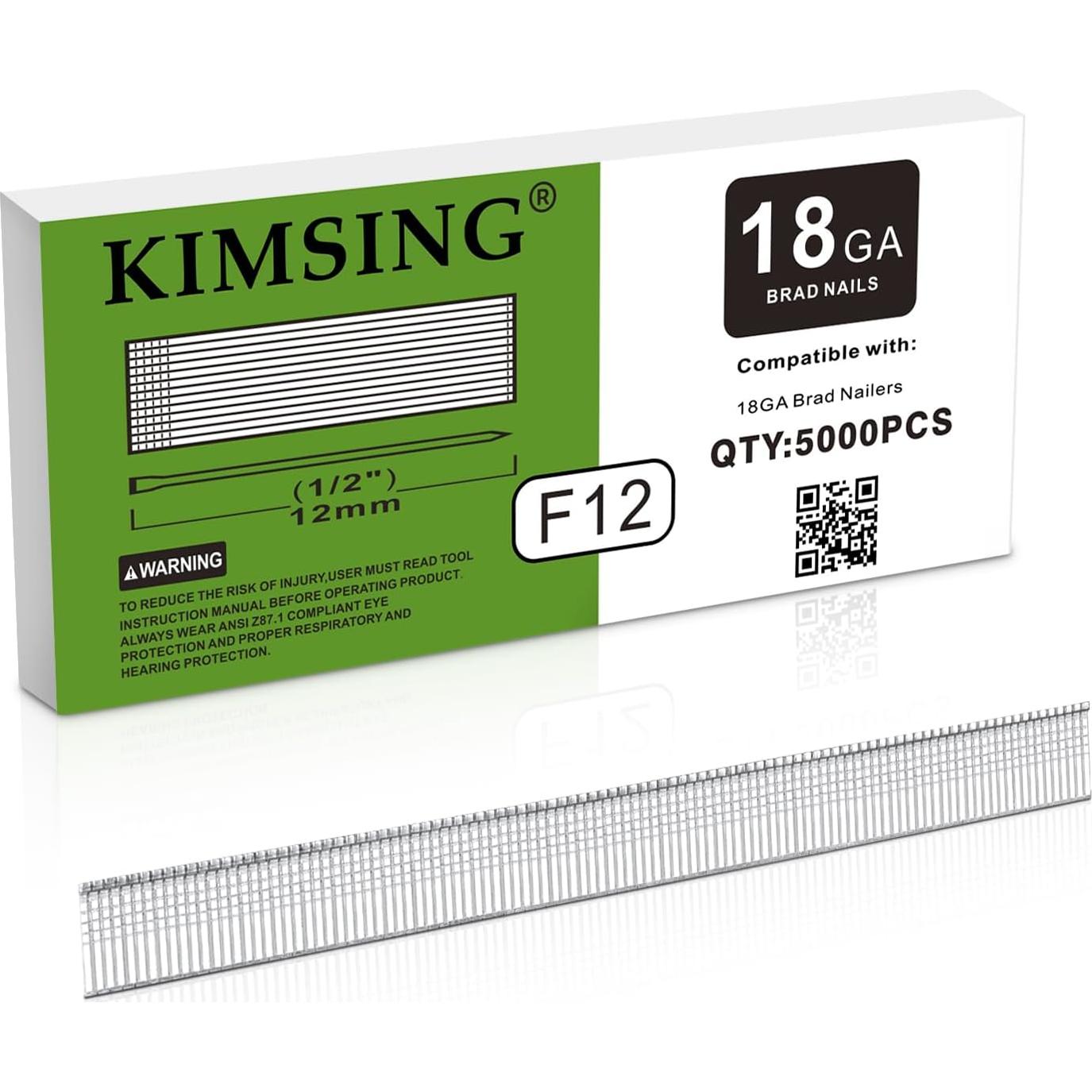 Clavos Brad Galvanizados 18GA 12mm 5000 Piezas KIMSING