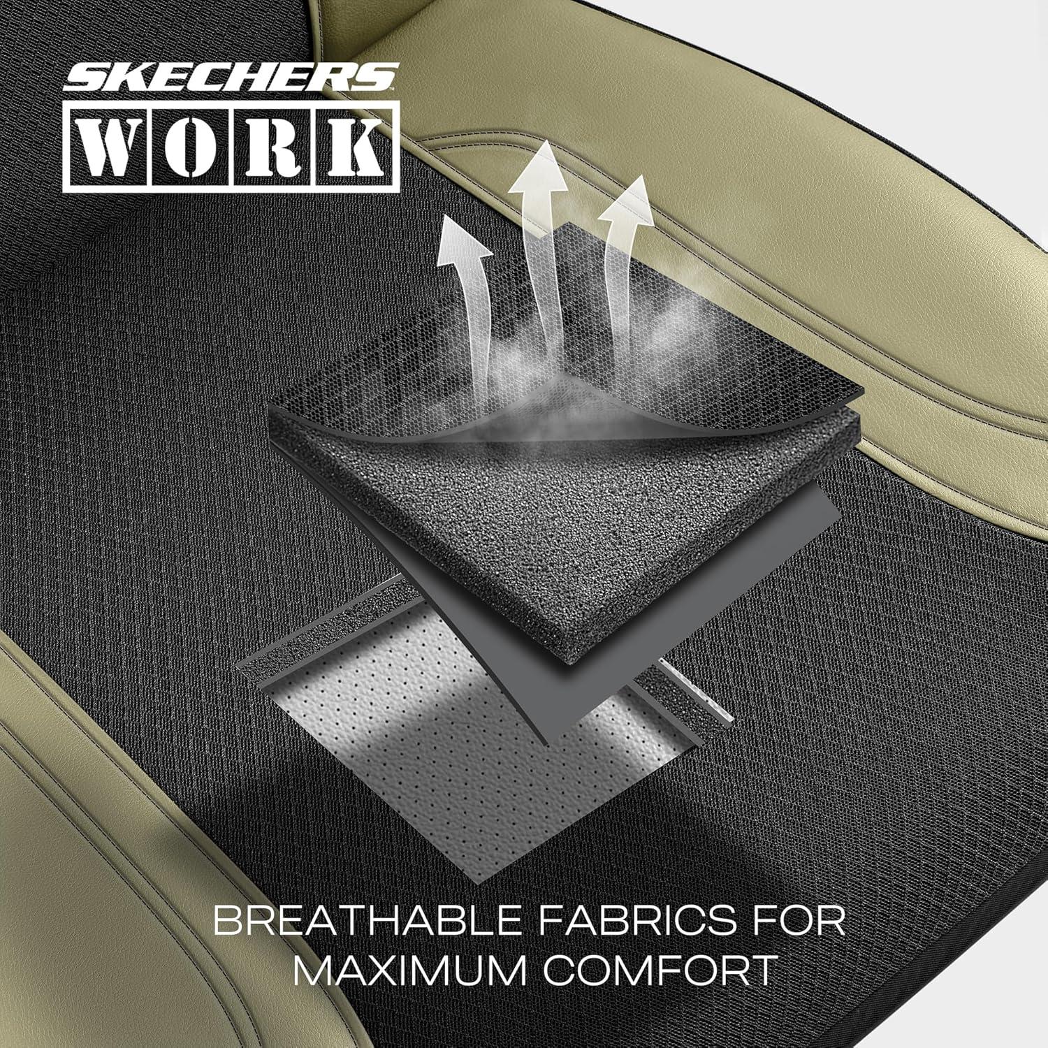 Funda de Asiento de Coche Skechers Work Beige y Negro Universal