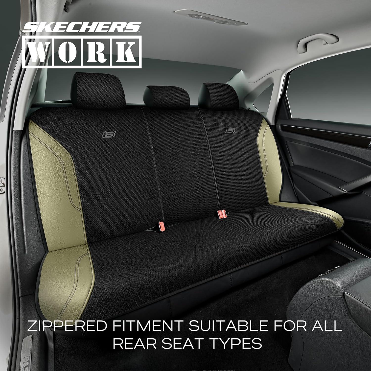Funda de Asiento de Coche Skechers Work Beige y Negro Universal