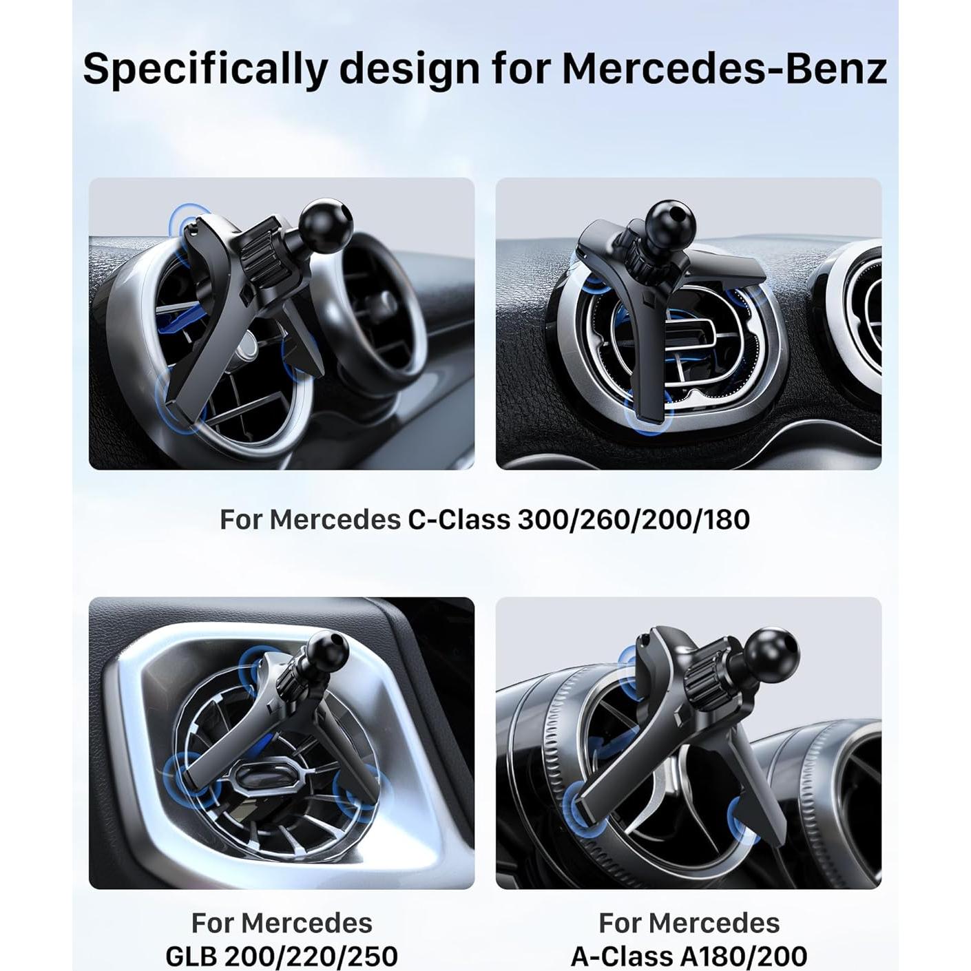 Soporte para Teléfono en Ventilación YOSH para Mercedes Benz