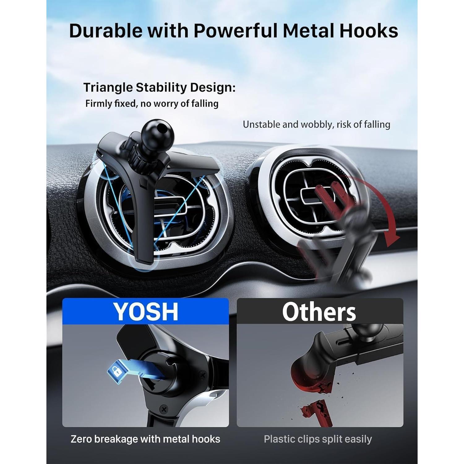 Soporte para Teléfono en Ventilación YOSH para Mercedes Benz