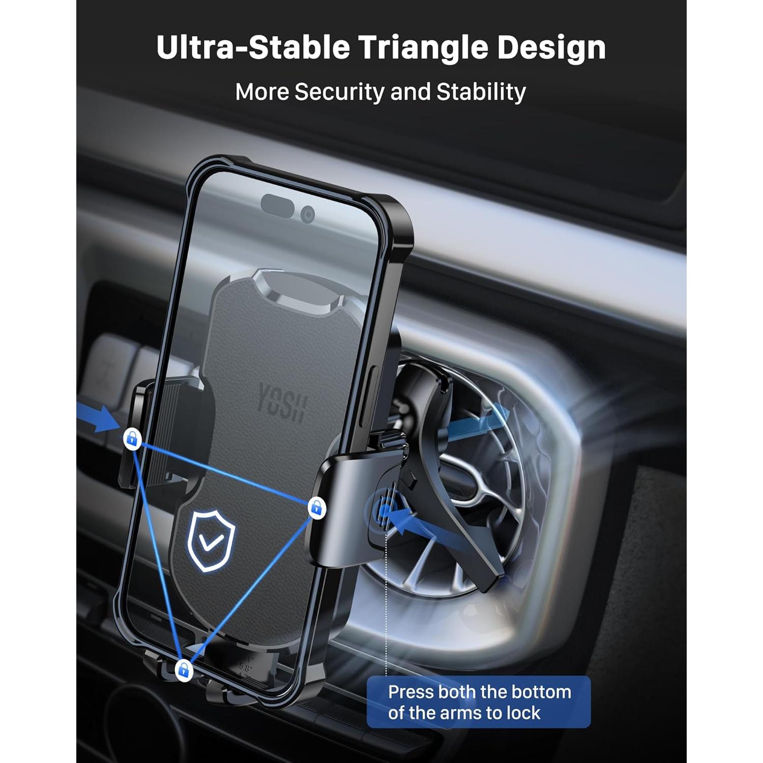 Soporte para Teléfono en Ventilación YOSH para Mercedes Benz