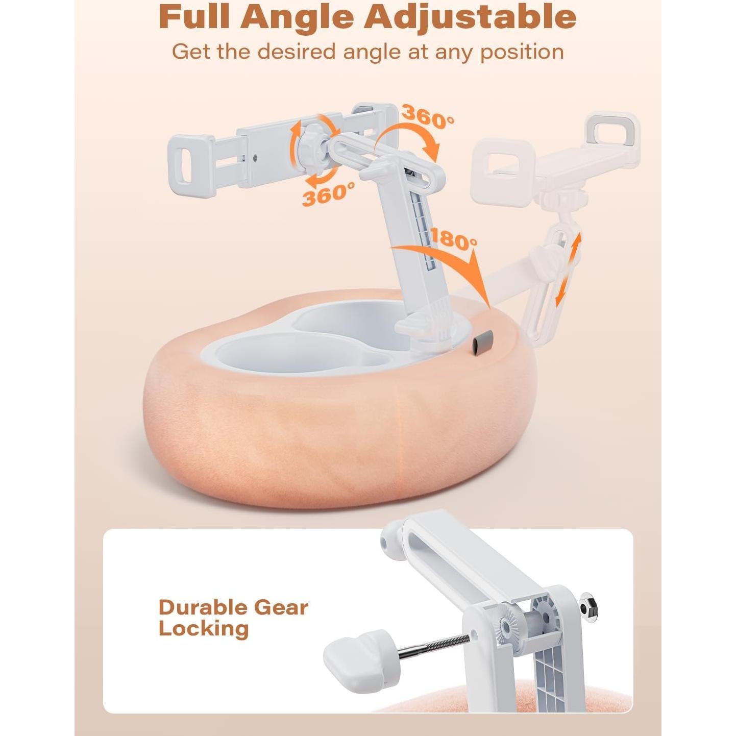 Soporte de almohada TAZENI para tablet y Kindle rosa