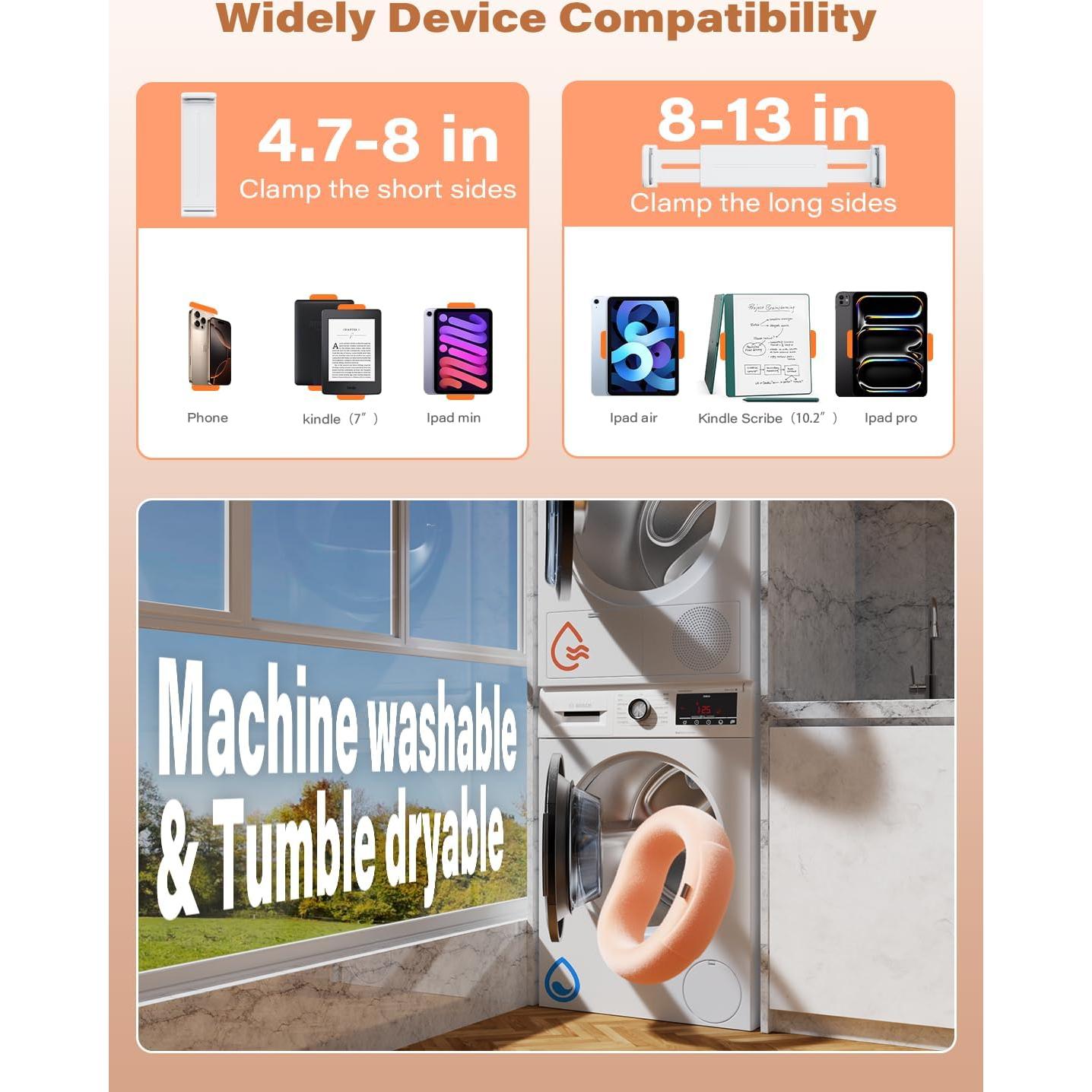 Soporte de almohada TAZENI para tablet y Kindle rosa