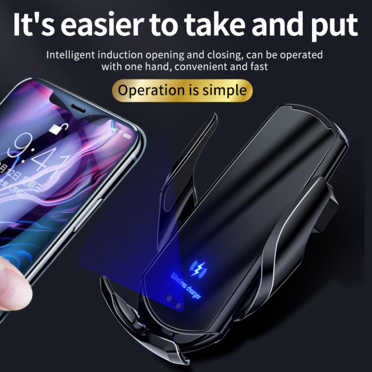 Cargador Inalámbrico para Auto SIHENMY 15W con Sujeción Automática