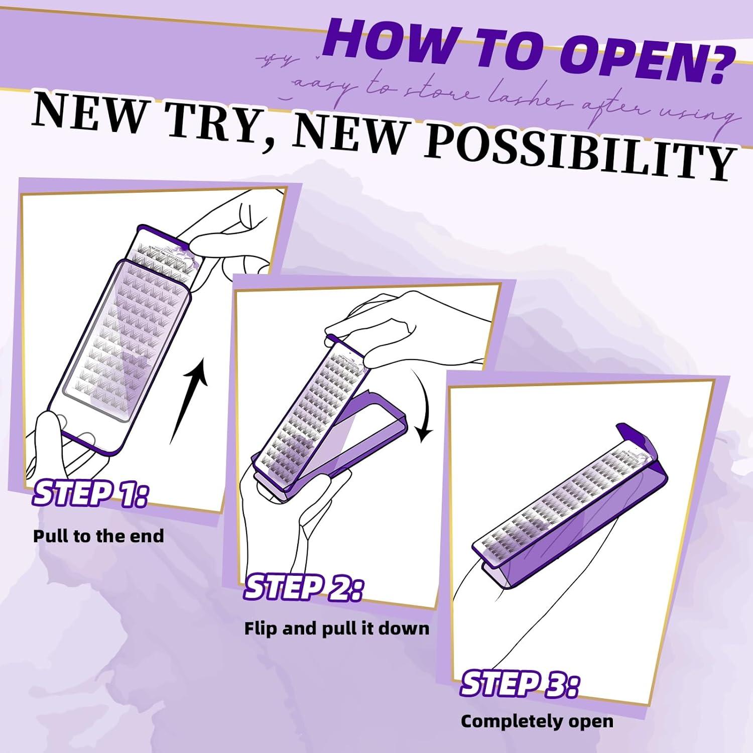 B&Qaugen Lash Clusters Individual Lashes 84 Pcs Ultralight Eyelash Clusters DIY Cluster Eyelash Extensions at Home Wispy Lash Extension Light as Feather Cluster Lashes(F05-D-8-18MIX)