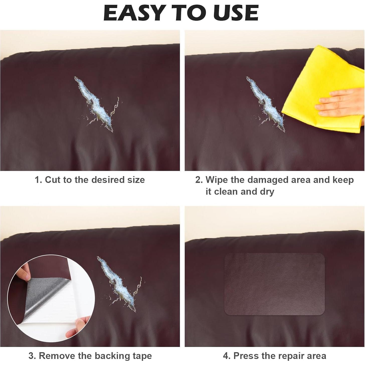 Kit de Reparación de Cuero Zinkooat 9.9x200.7 cm Marrón Oscuro