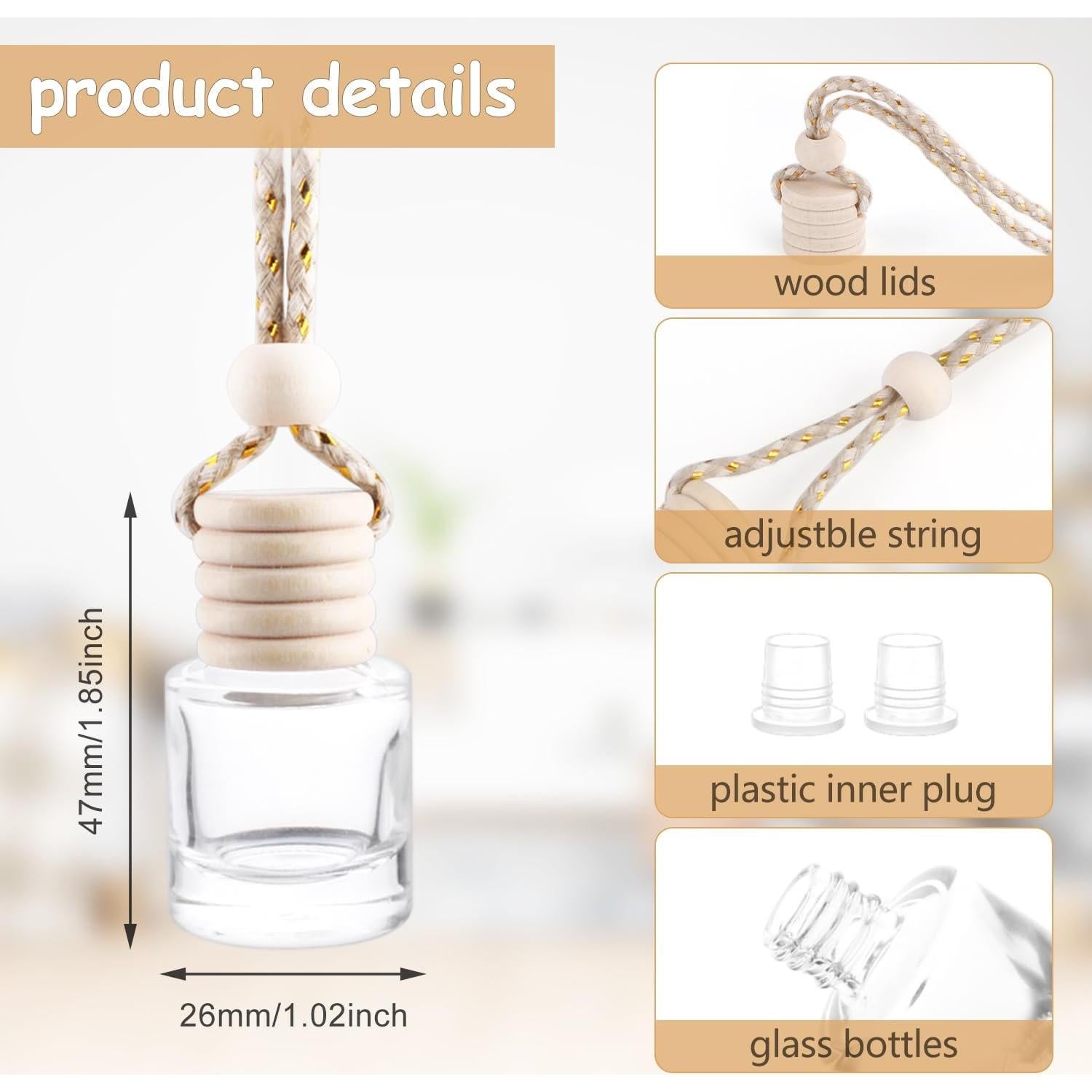 50 Botellas de Vidrio para Aromaterapia Automóvil - WS1561Y50