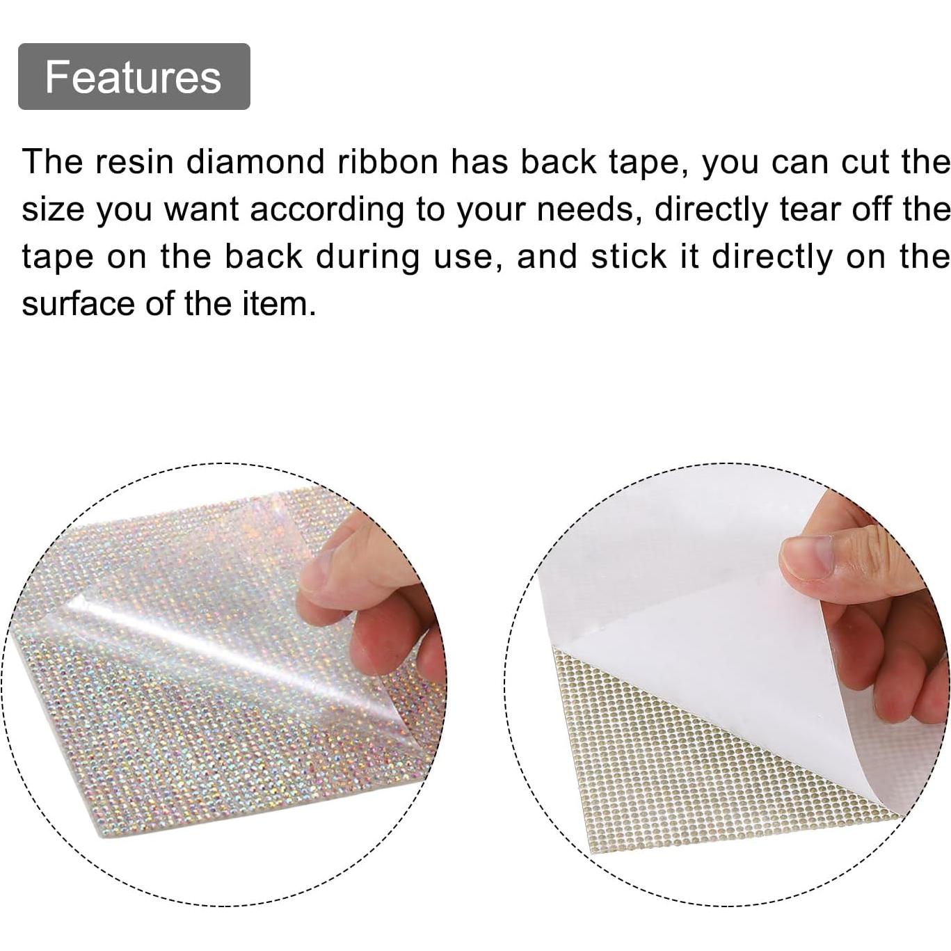 Hoja de Rhinestone Brillante MECCANIXITY 12x20cm Negro