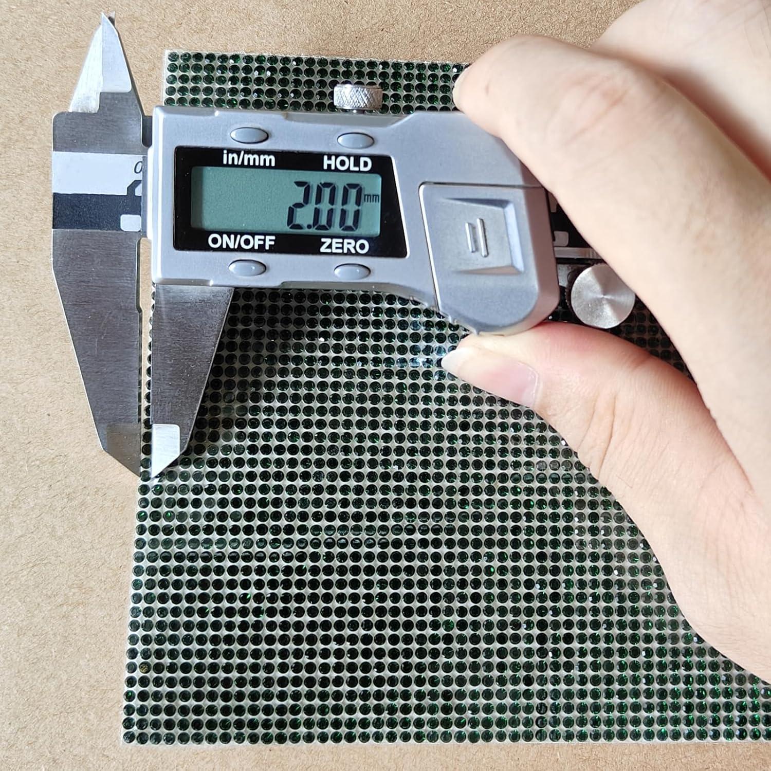 Hoja de Rhinestone Brillante MECCANIXITY 12x20cm Negro