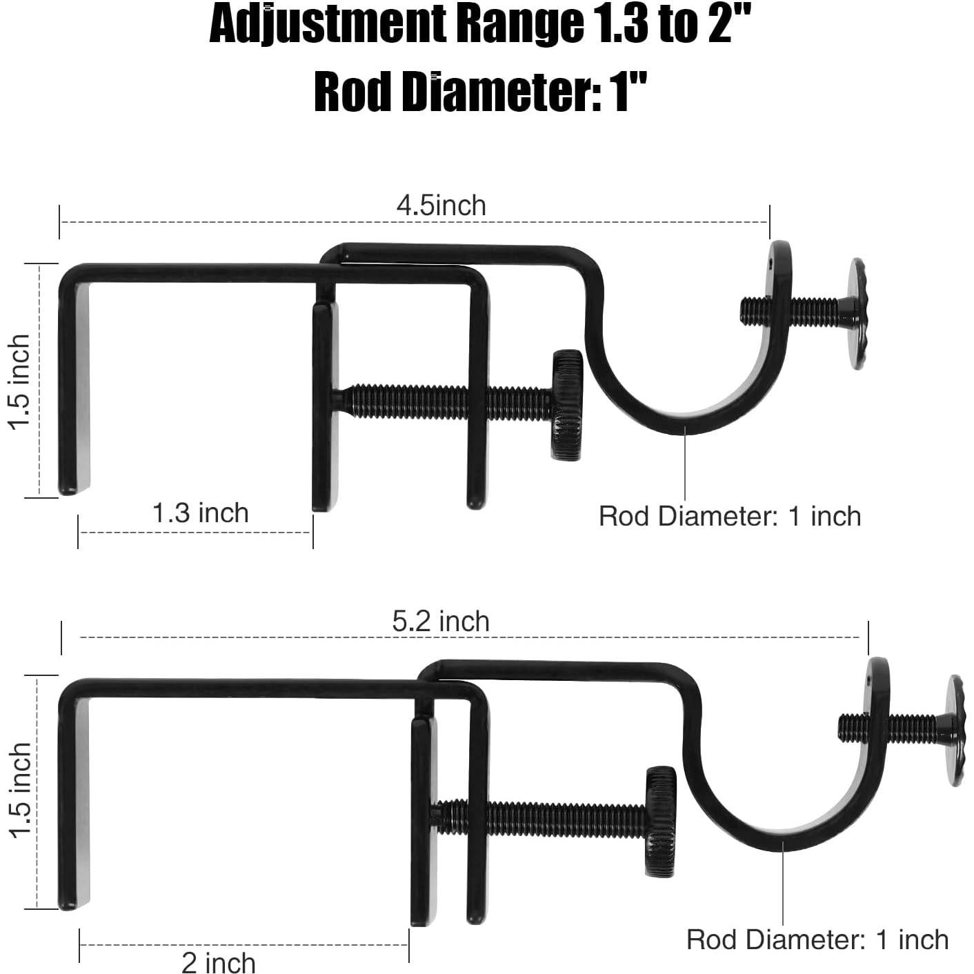 Soporte de Varilla de Cortina INSFITY Montaje Sin Taladro 3.05-5.08 cm