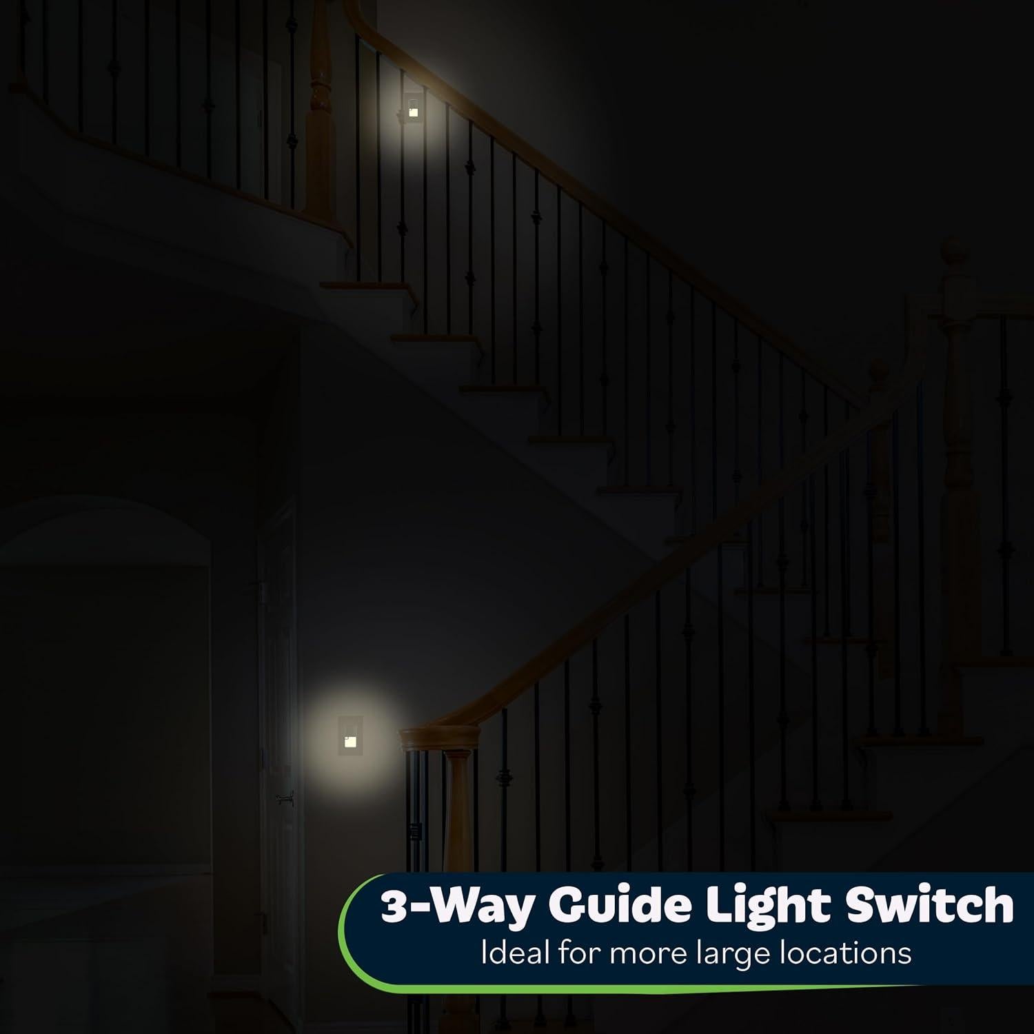 Interruptor de Luz Guía TOPGREENER TGLS315-BK 3 Vías Negro