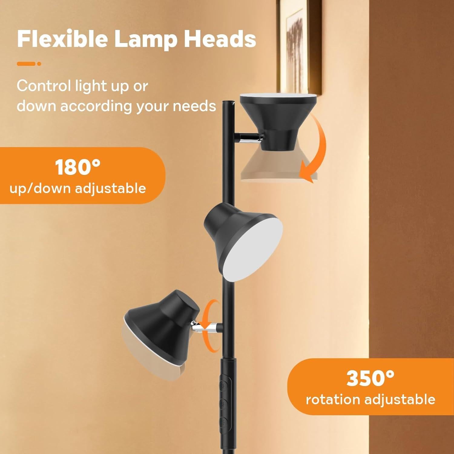 Lámpara de Pie LED SIBRILLE 36W con Control Remoto y 4 Colores