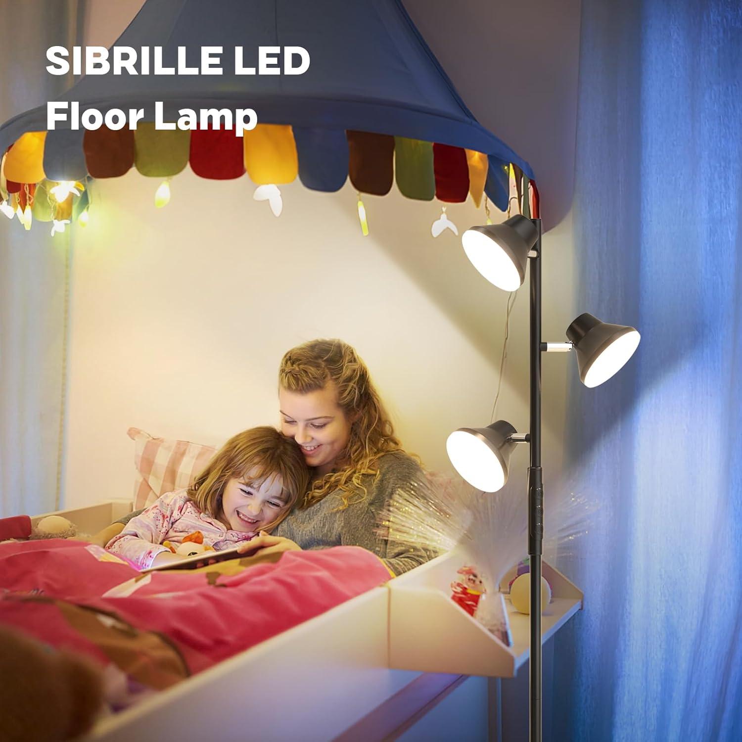 Lámpara de Pie LED SIBRILLE 36W con Control Remoto y 4 Colores