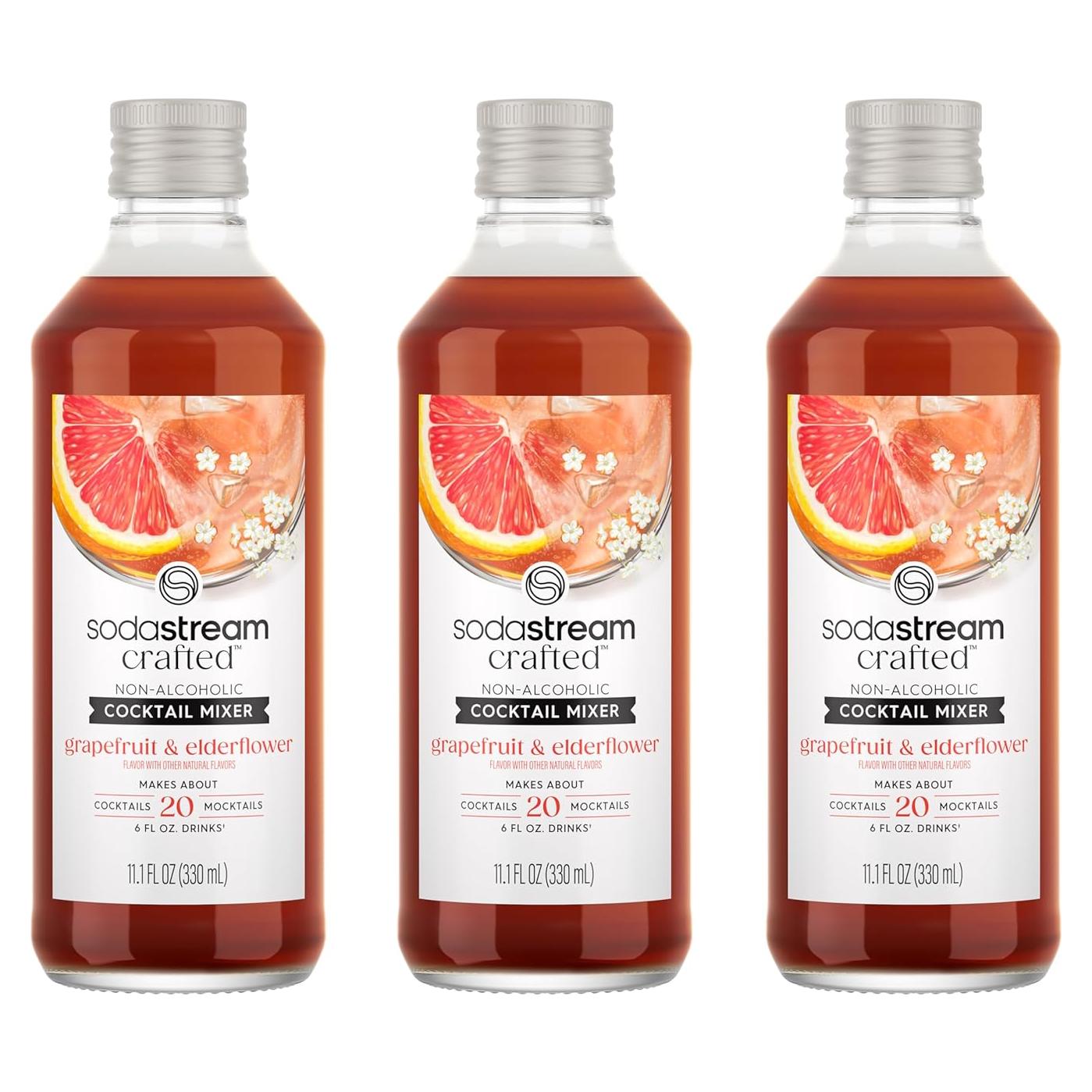 Mezclas de Cócteles No Alcohólicas SodaStream Pomelo y Flor de Saco 3 Pack