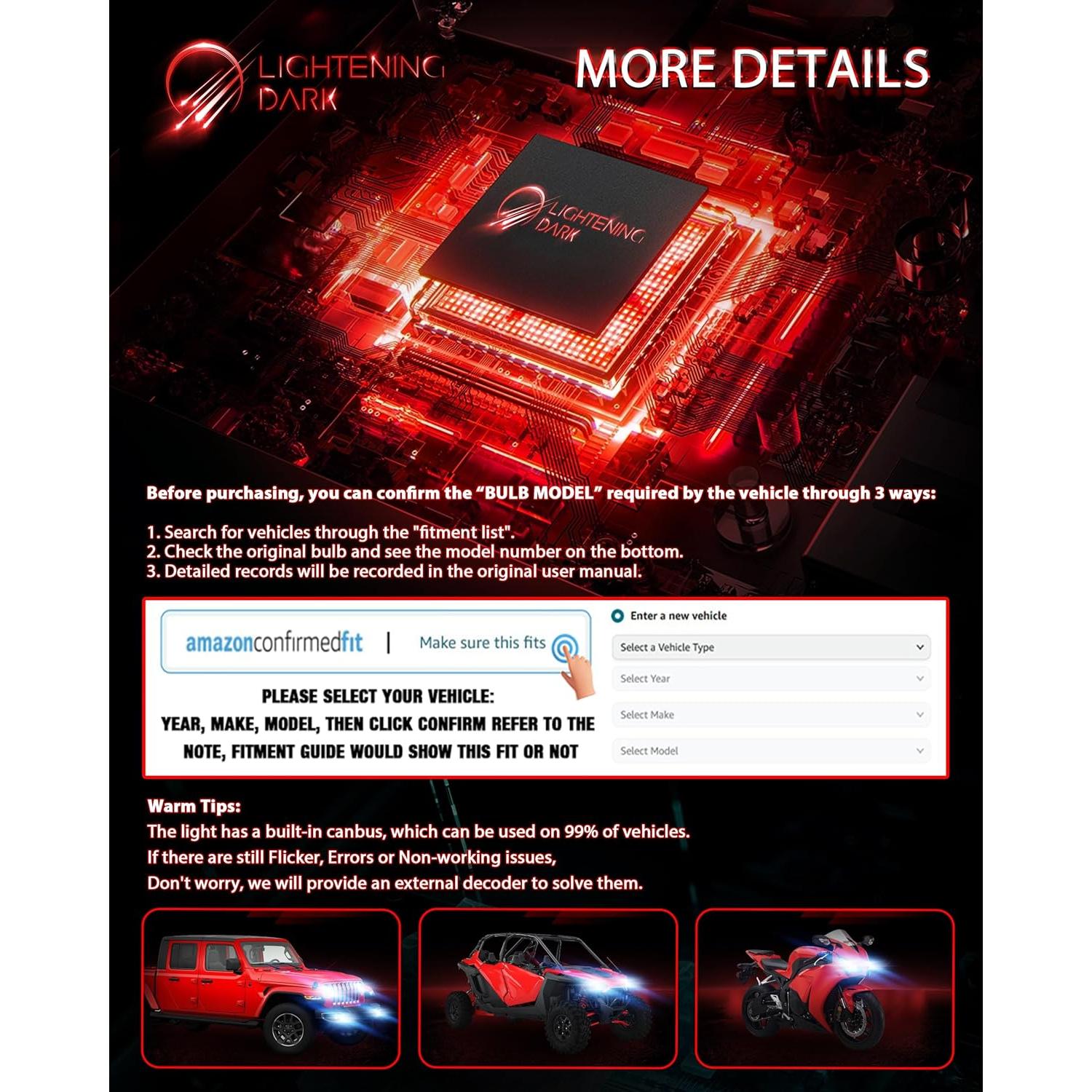 Bombillas H4 9003 LIGHTENING DARK Luz de Niebla 600% Brillante