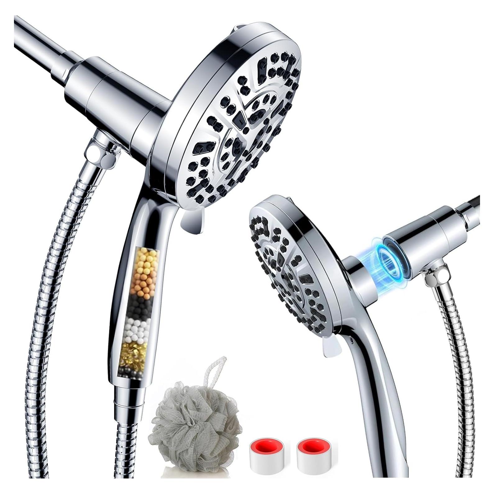 Cabezal de Ducha Filtrada Besititli 10 Modos Alta Presión Cromo